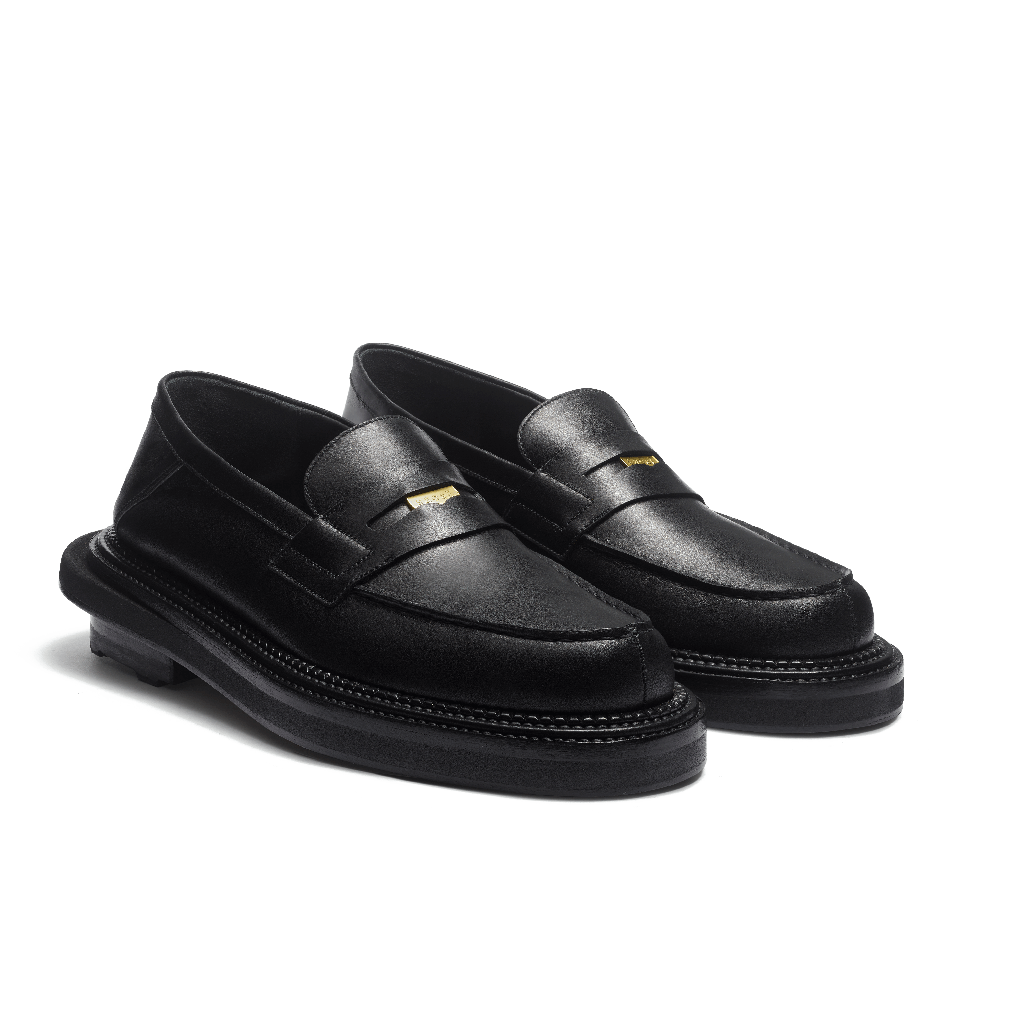 Black soft calf leather Loafer J.M. Weston x sacai Black soft calf leather Loafer J.M. Weston x sacai