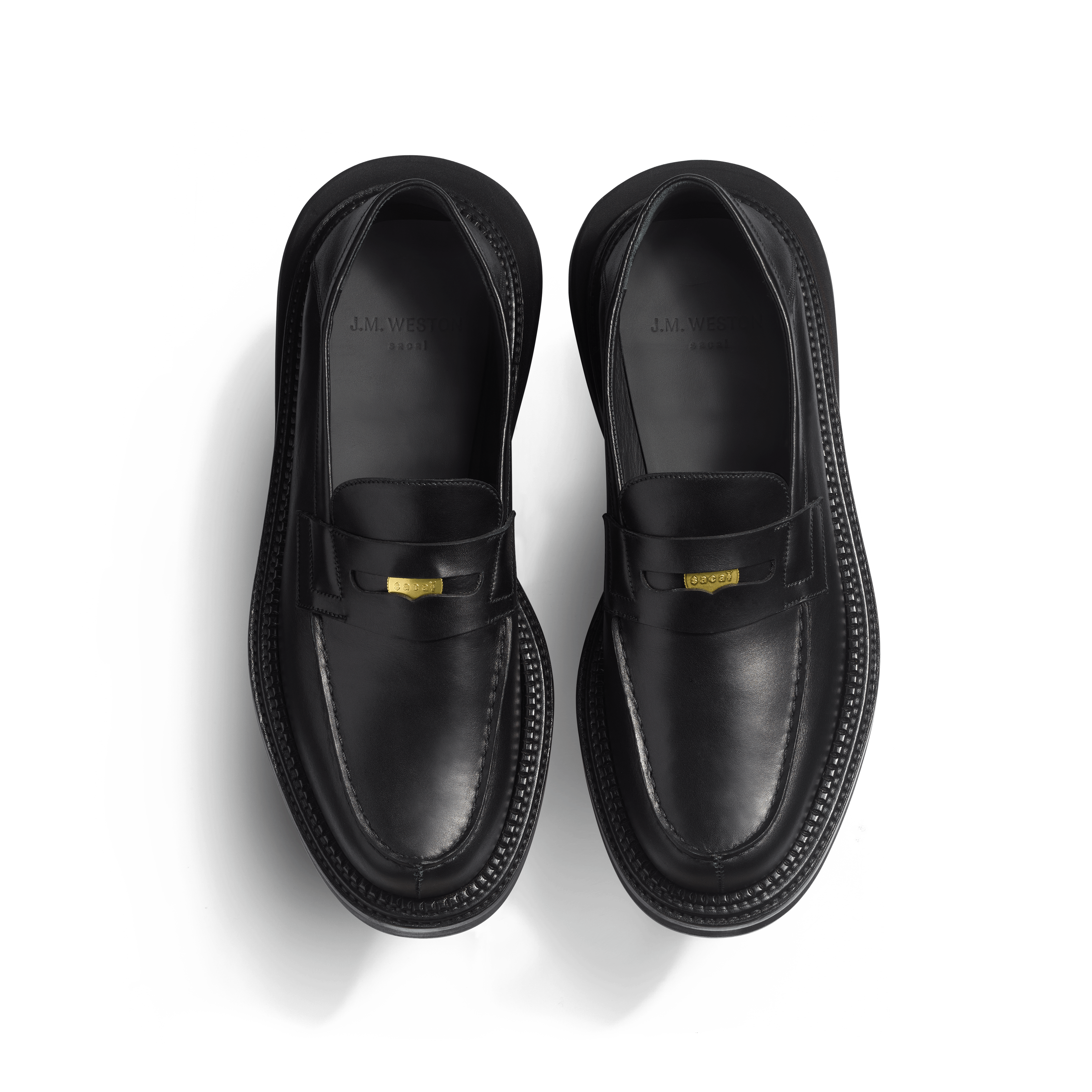 Black soft calf leather Loafer J.M. Weston x sacai Black soft calf leather Loafer J.M. Weston x sacai