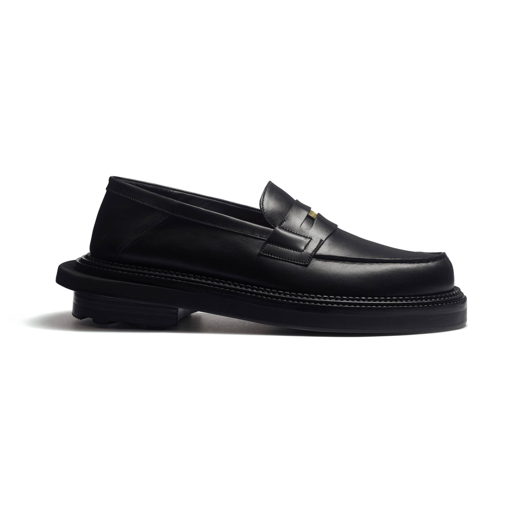 Mocassin Mule J.M. Weston x sacai [cuir veau souple noir]