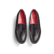 180 Loafer J.M. Weston x Bisous Bisous [Men Black boxcalf with pink contrasted stitching]