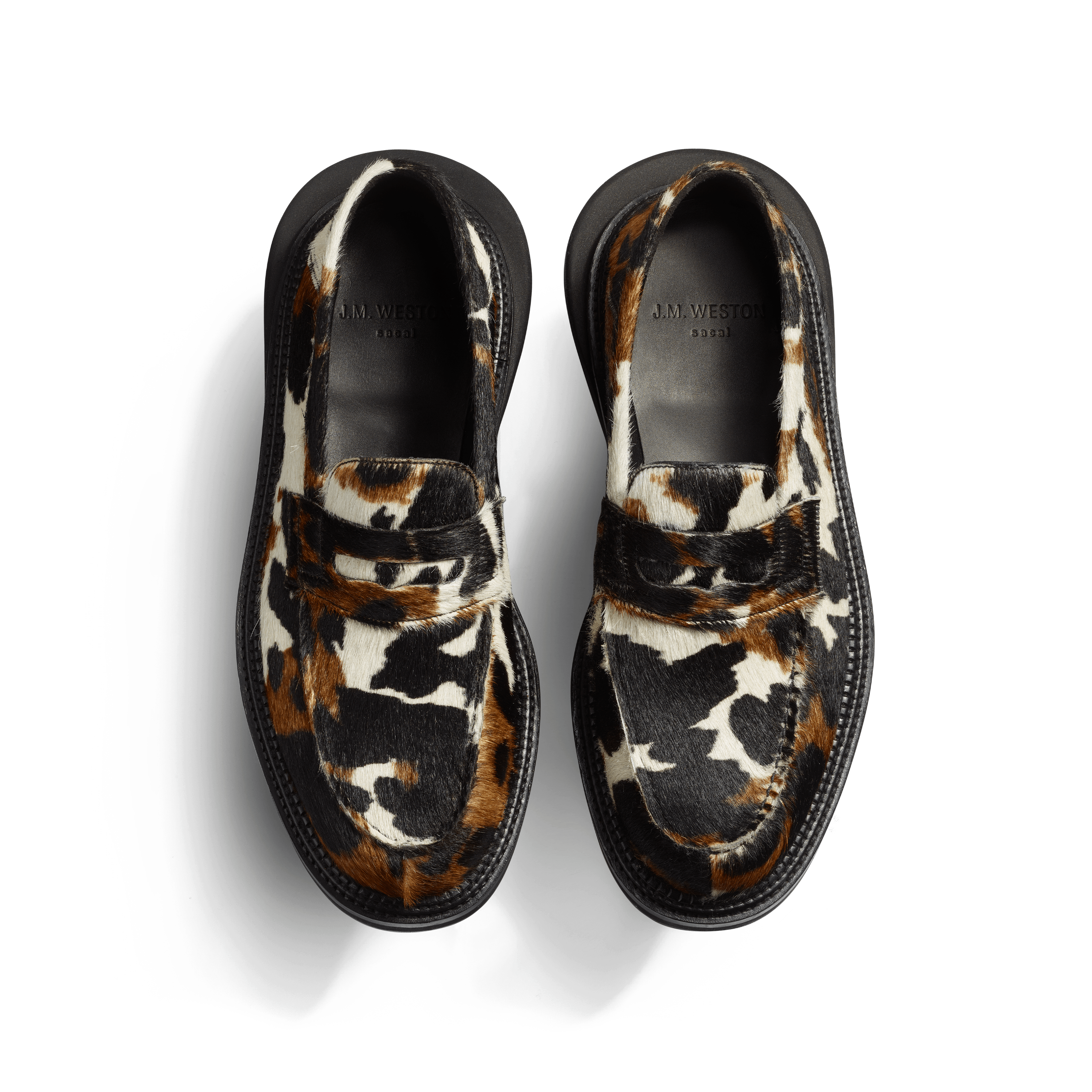 Hairy calfskin with cow pattern Mule Loafer J.M. Weston x sacai Hairy calfskin with cow pattern Mule Loafer J.M. Weston x sacai
