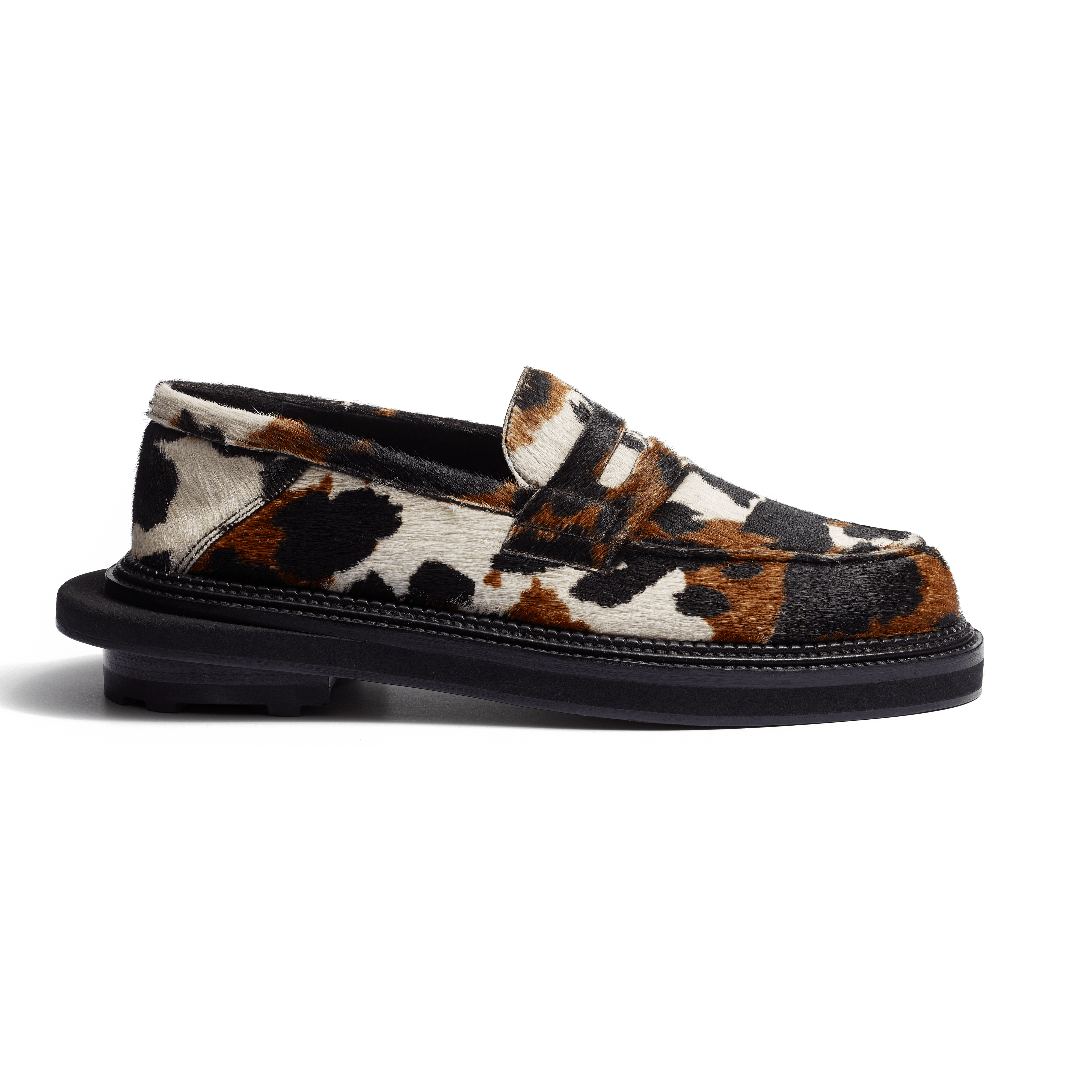 Hairy calfskin with cow pattern Mule Loafer J.M. Weston x sacai Hairy calfskin with cow pattern Mule Loafer J.M. Weston x sacai