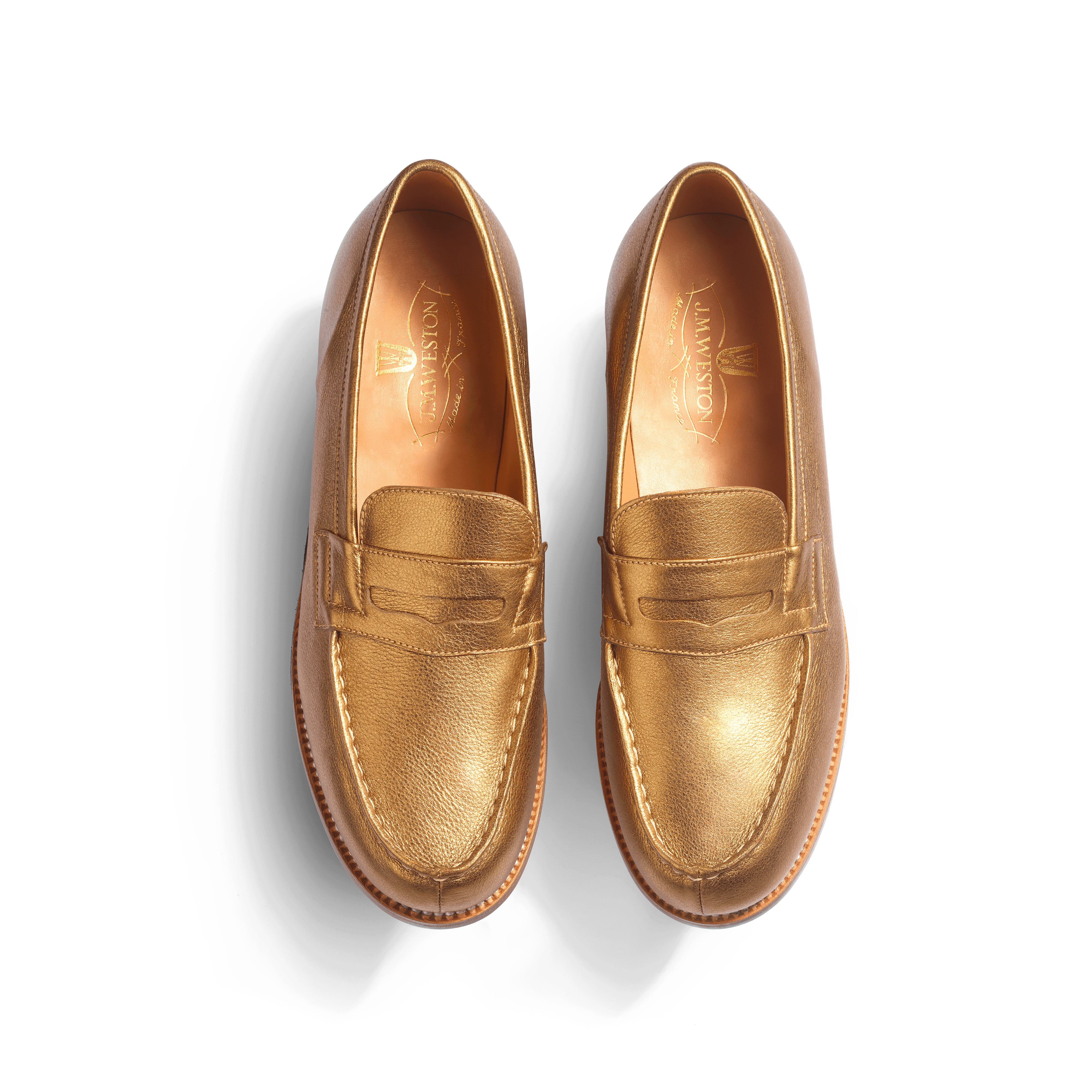 Mocassin 180 femme en cuir veau foulonn or J.M. Weston