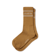 Chaussettes sport courtes à bandes [Polyamide beige détails blanc]