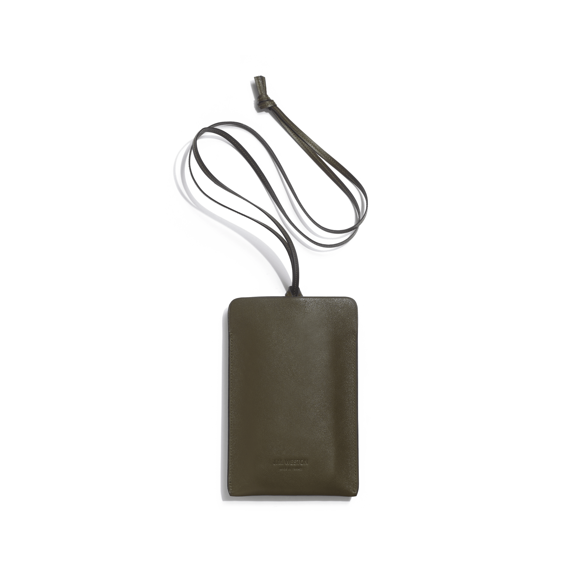 Porte Téléphone Double You [Cuir veau foulonné vert]