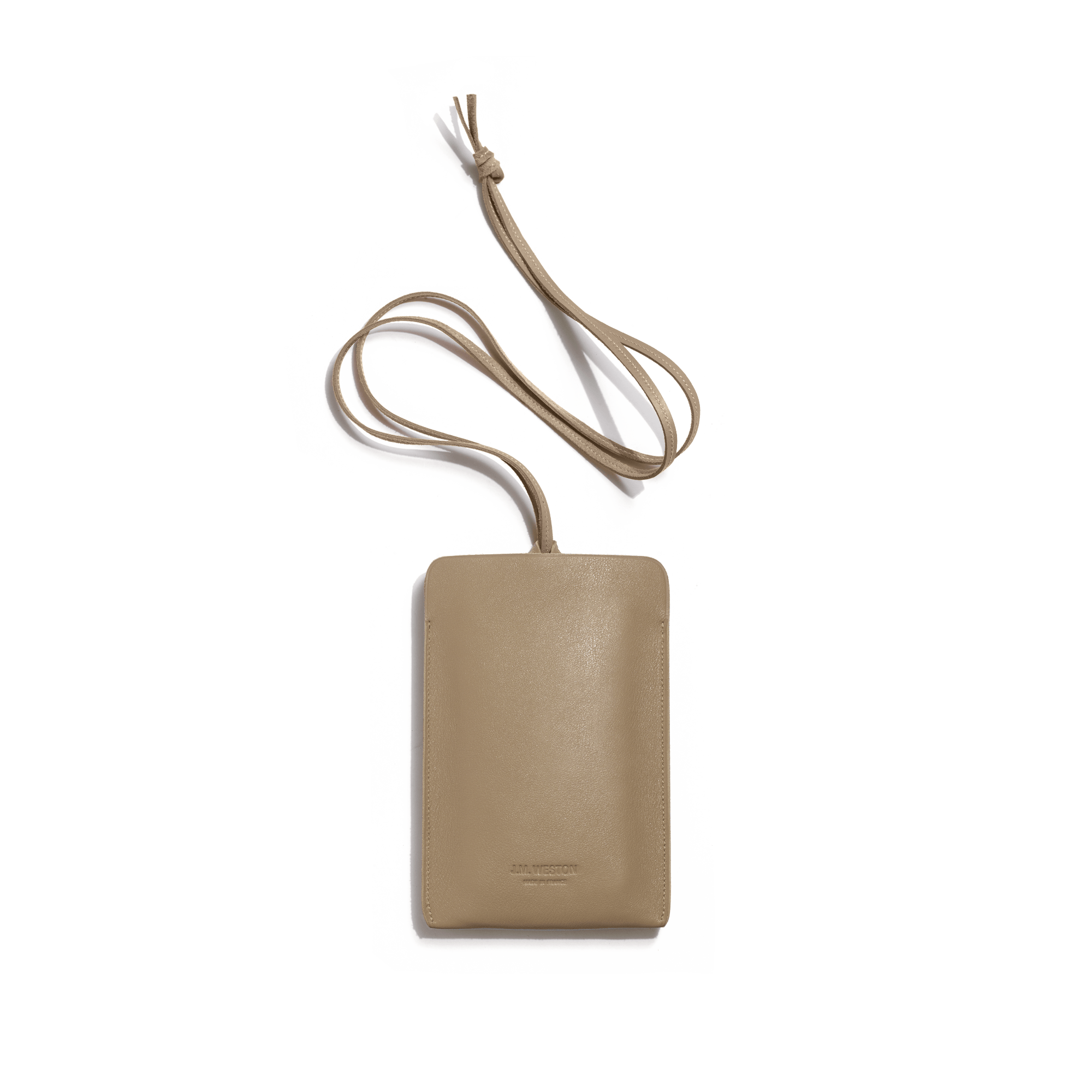 Double You Phone Holder [Beige fulled calfskin]