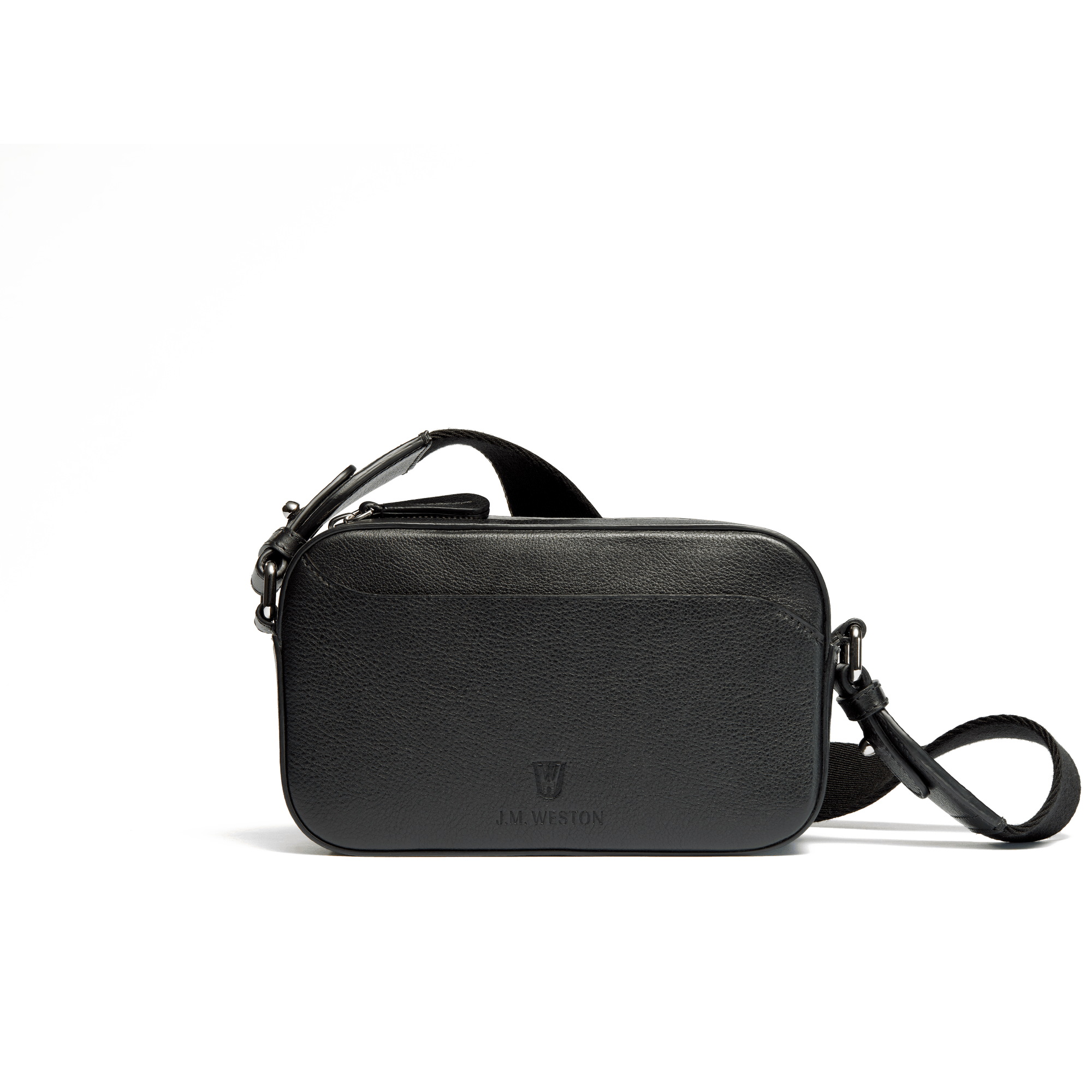 Double You Shoulder bag [Black soft calfskin]