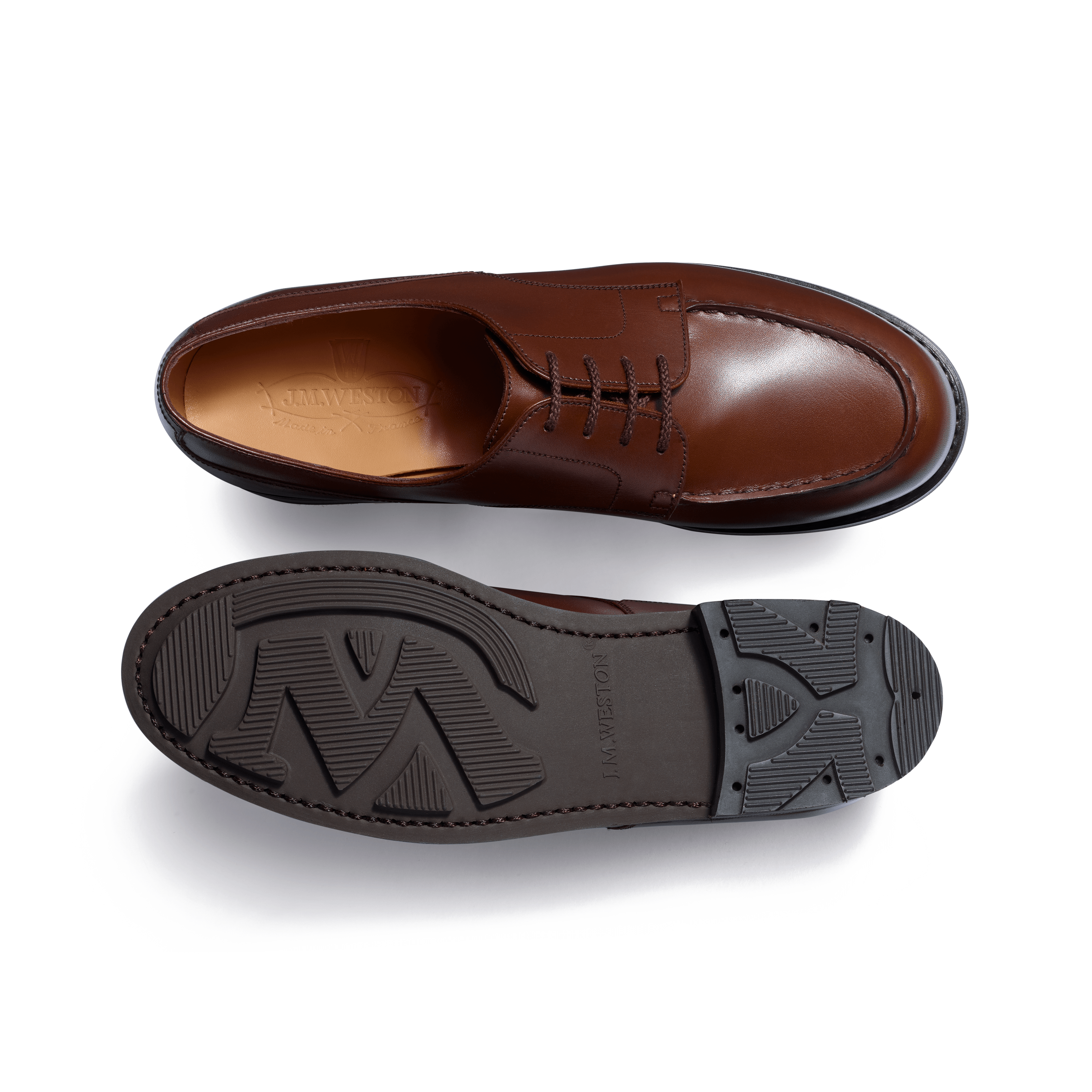 Women's Tan Boxcalf Golf Derby – J.M. Weston