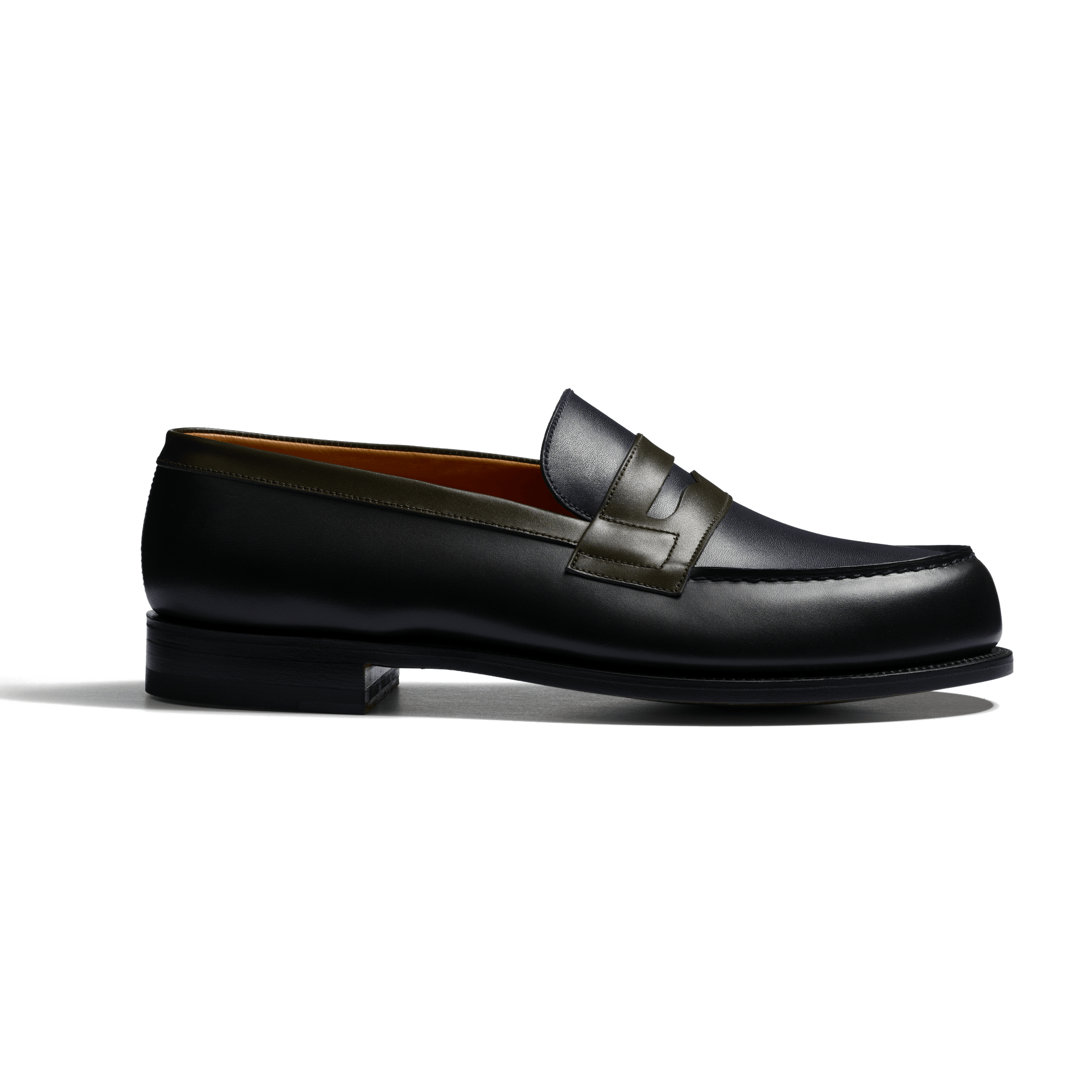 180 Loafer [Men Black & green & initial navy boxcalf]