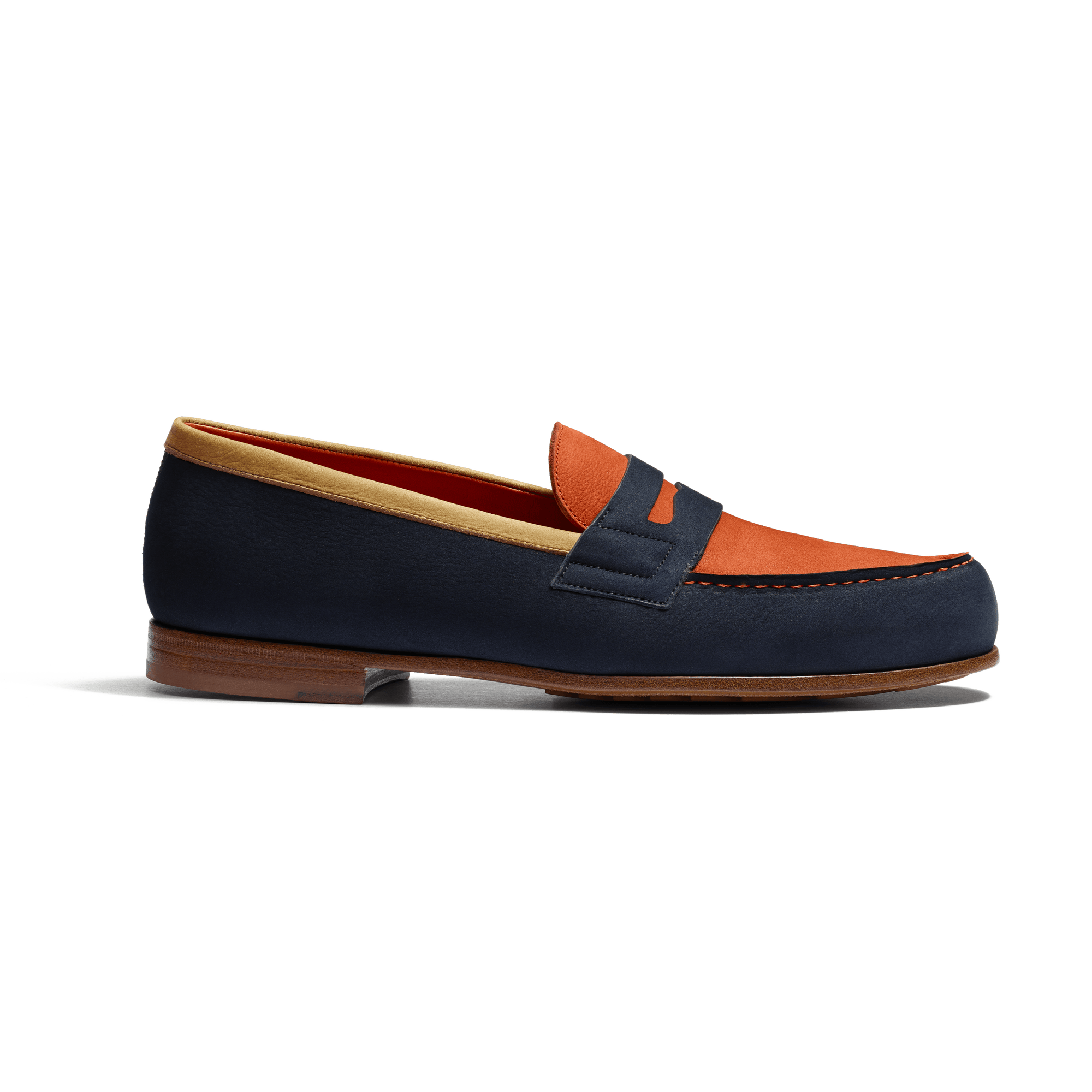 Le Moc' Weston Roland-Garros [homme Nubuck terre battue &marine & taupe]