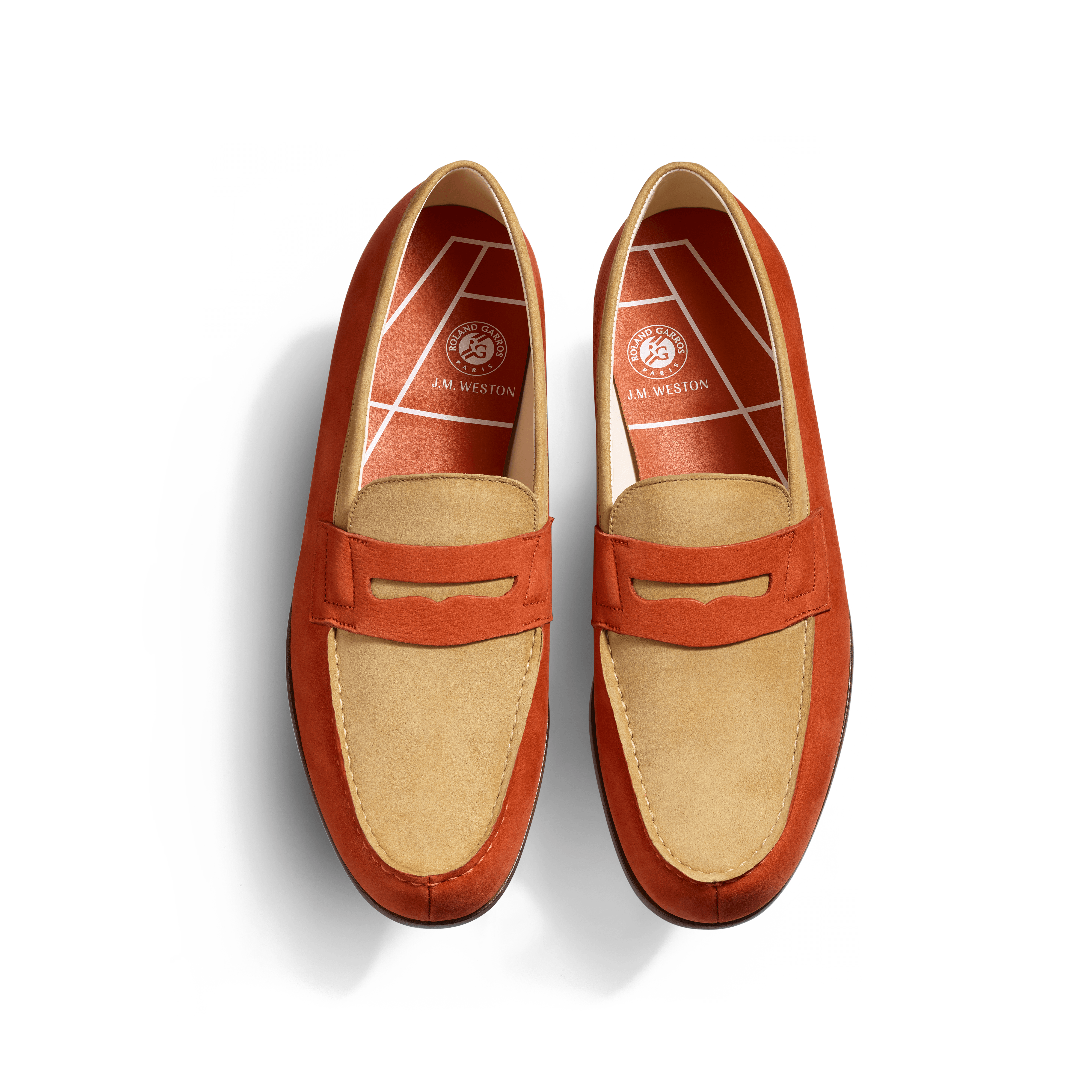 Men's Clay & Taupe nubuck leather Roland-Garros Le Moc' Weston Men's Clay & Taupe nubuck leather Roland-Garros Le Moc' Weston