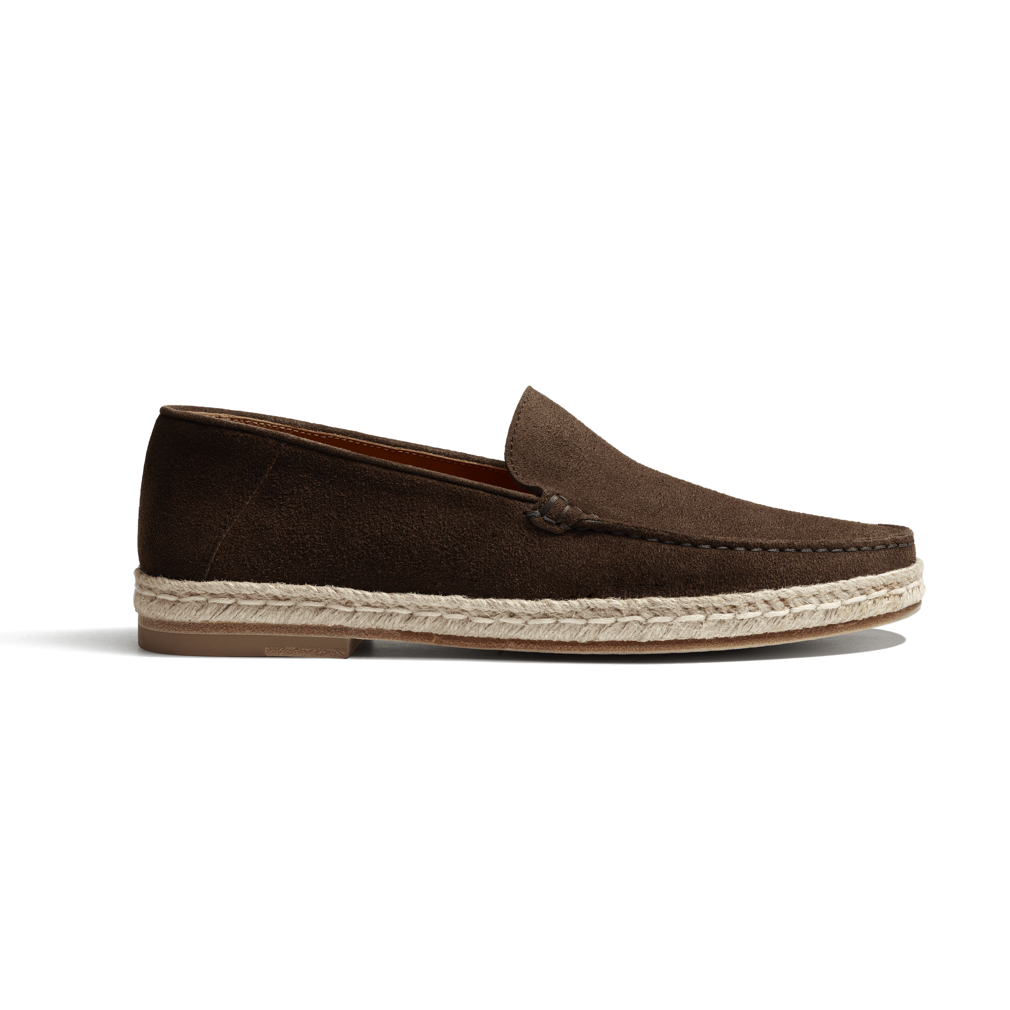 Mocassin Mule Espadrille Uzès [homme cuir veau velours marron foncé]
