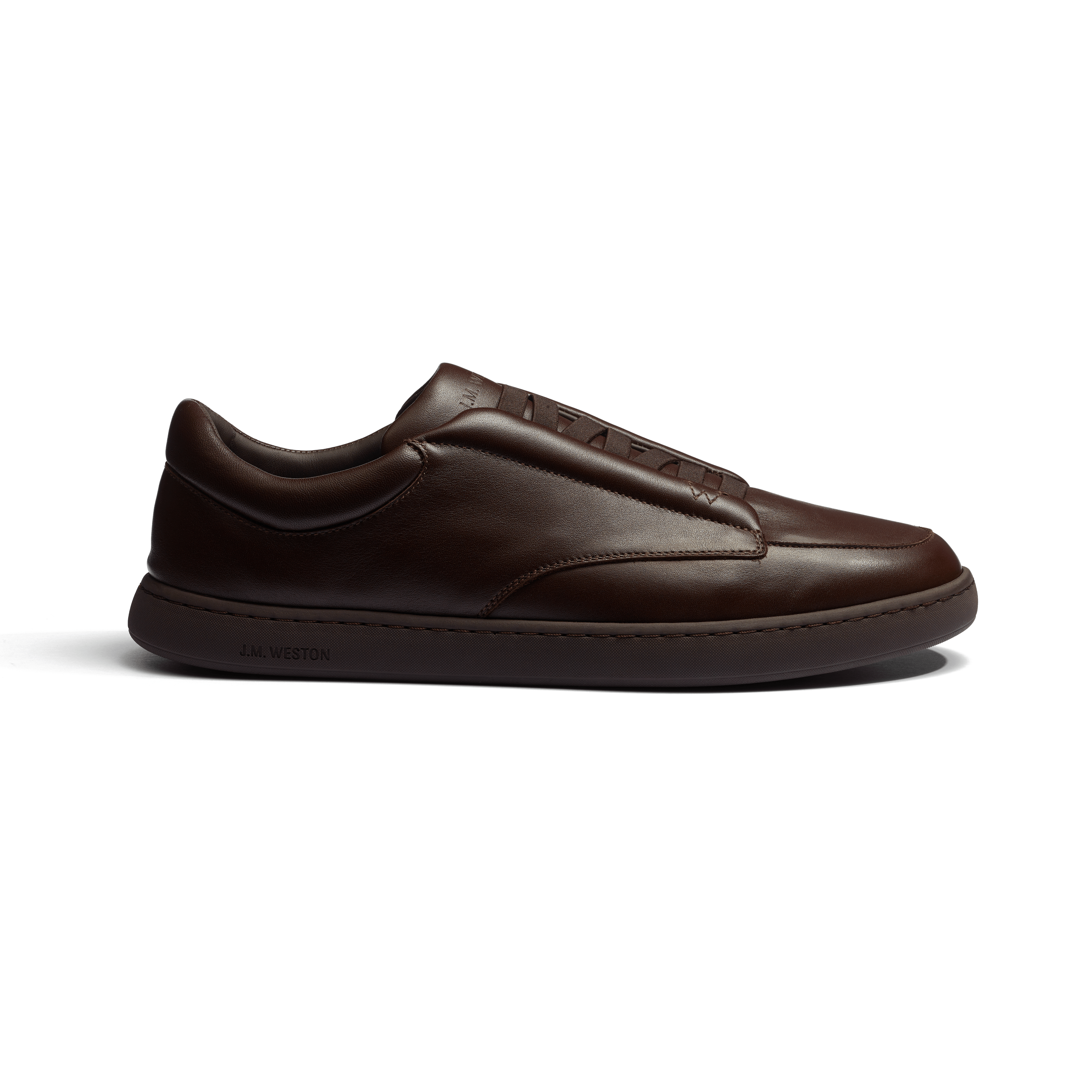 Men Dark brown nappa calfskin Dress sneaker | J.M. Weston Men Dark brown nappa calfskin Dress sneaker | J.M. Weston