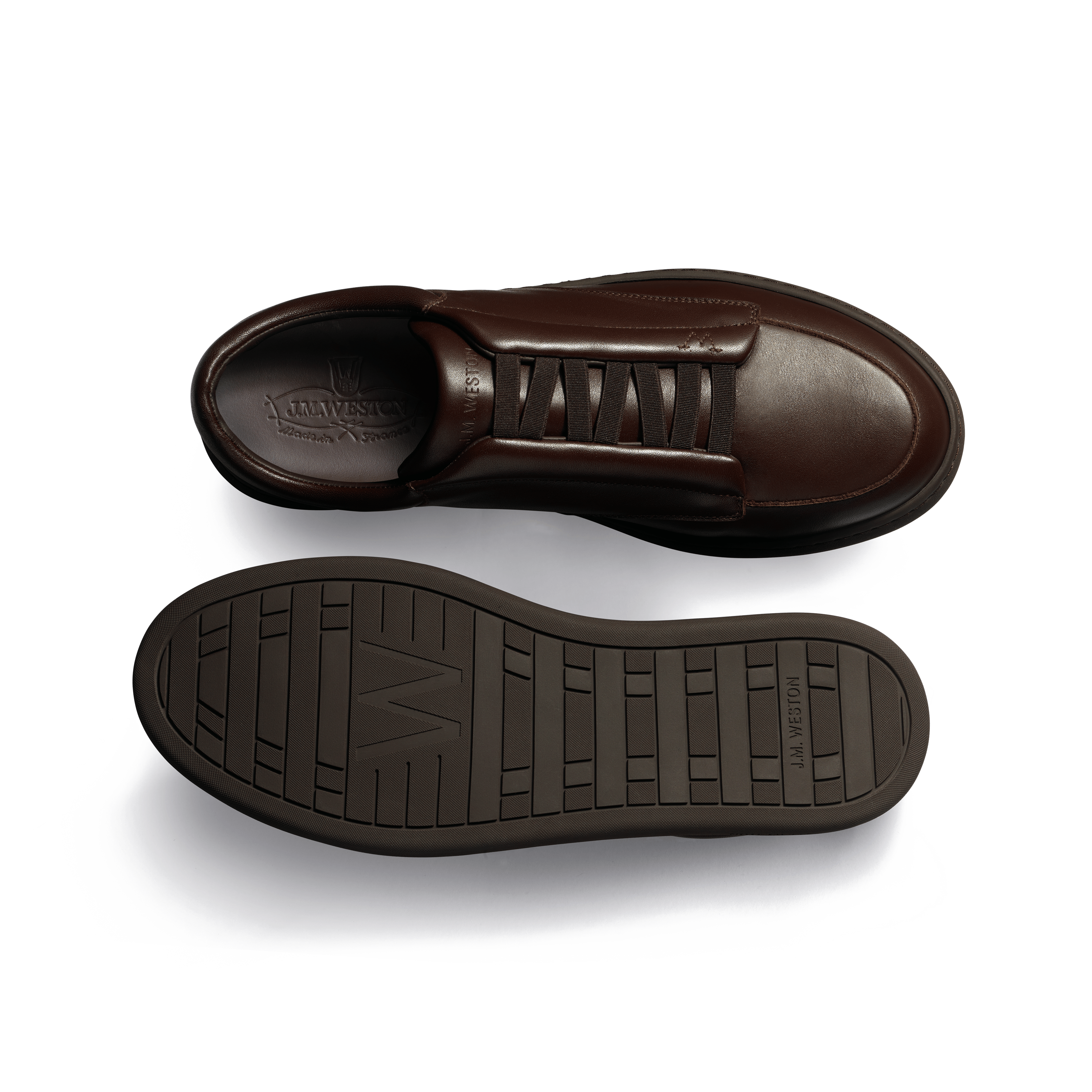 Men Dark brown nappa calfskin Dress sneaker | J.M. Weston Men Dark brown nappa calfskin Dress sneaker | J.M. Weston