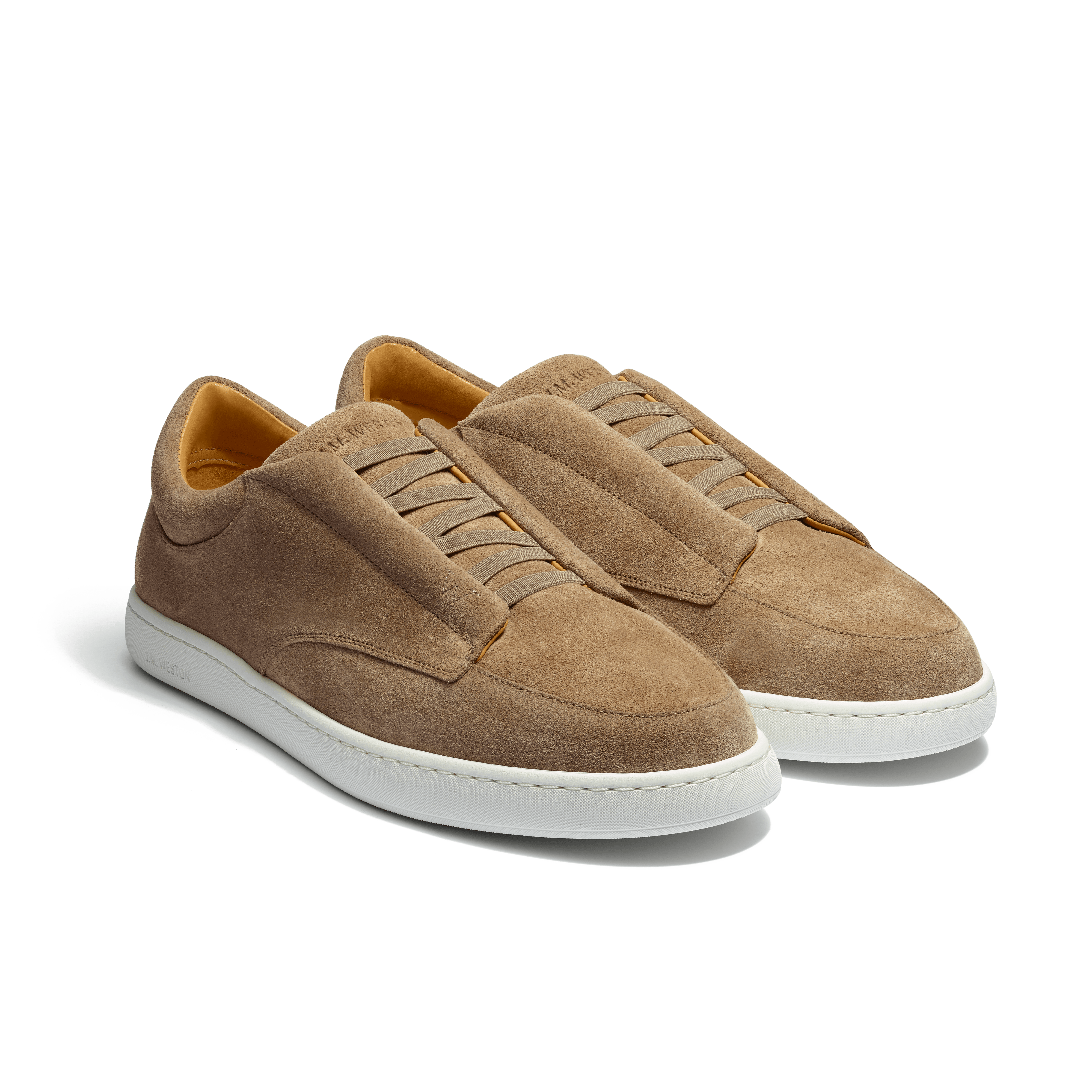 Men Taupe suede calfskin Dress sneaker | J.M. Weston Men Taupe suede calfskin Dress sneaker | J.M. Weston