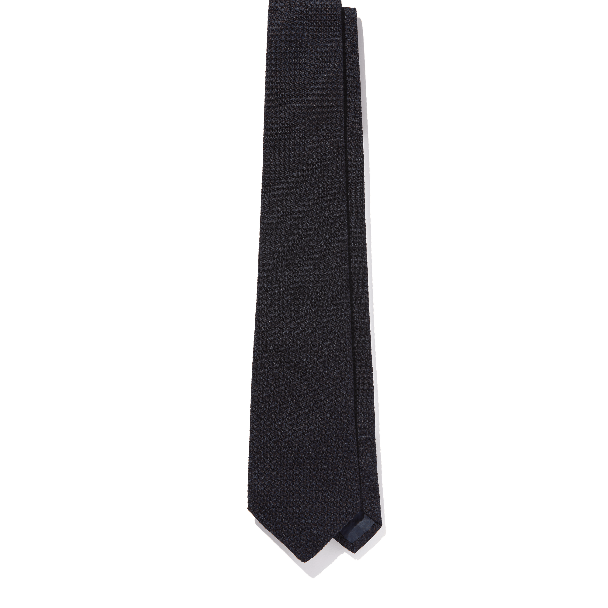 Grenadine Tie [100% Black Silk]