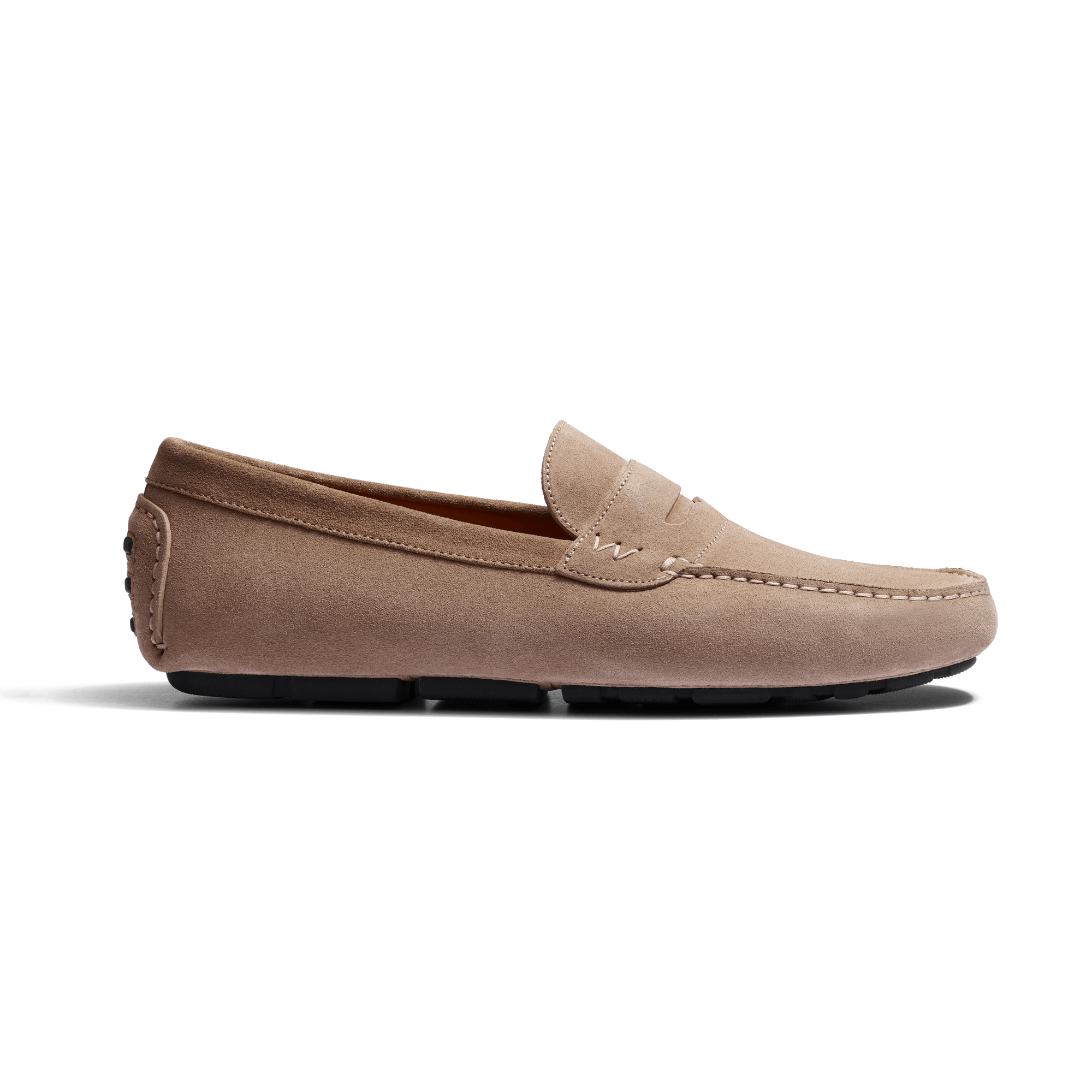 Mocassin de conduite [homme cuir veau velours taupe]