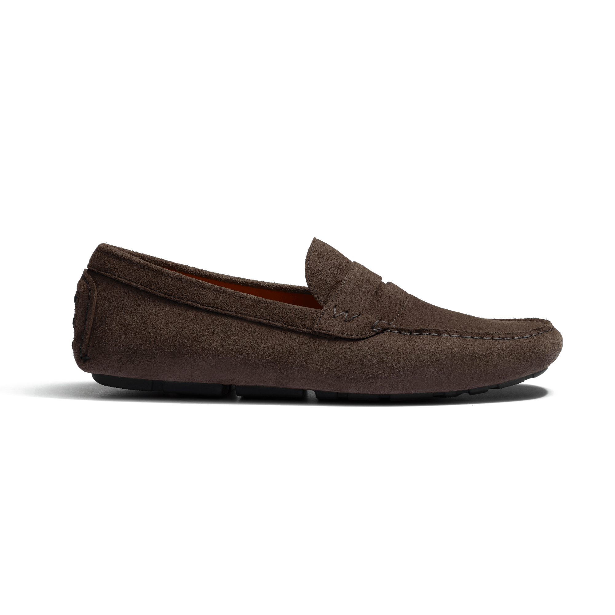 Mocassin de conduite [homme cuir veau velours marron foncé]