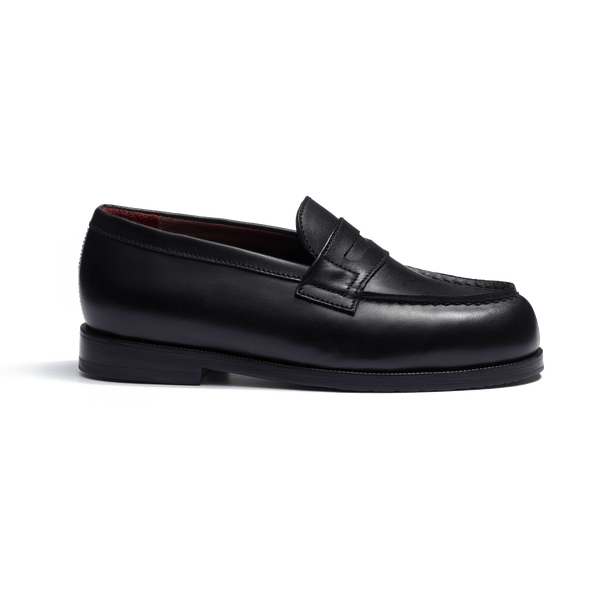 Mocassin 180 J.M. Weston x Bonpoint [cuir veau souple noir]