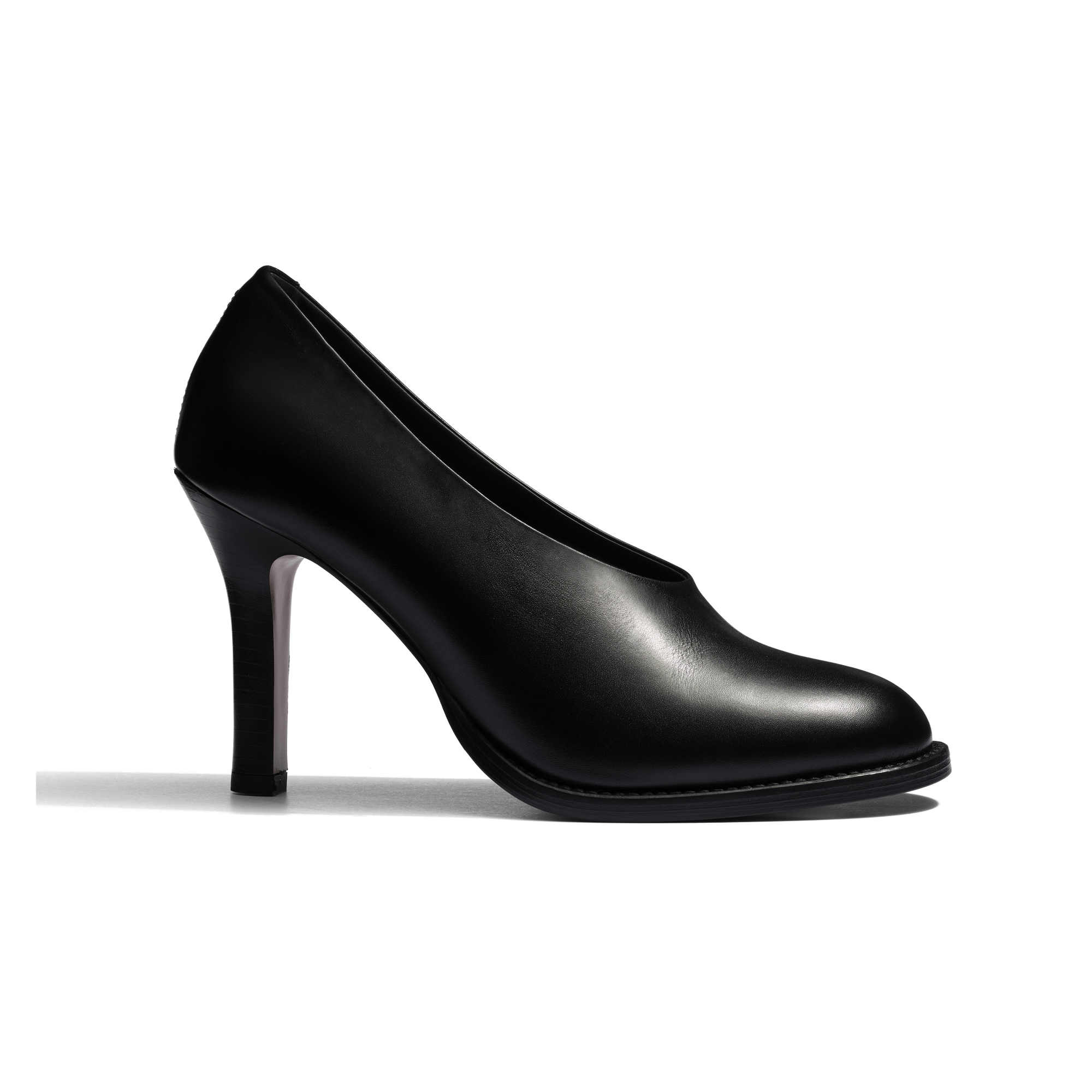 Escarpin à talon 9,5 cm [femme cuir veau souple noir]