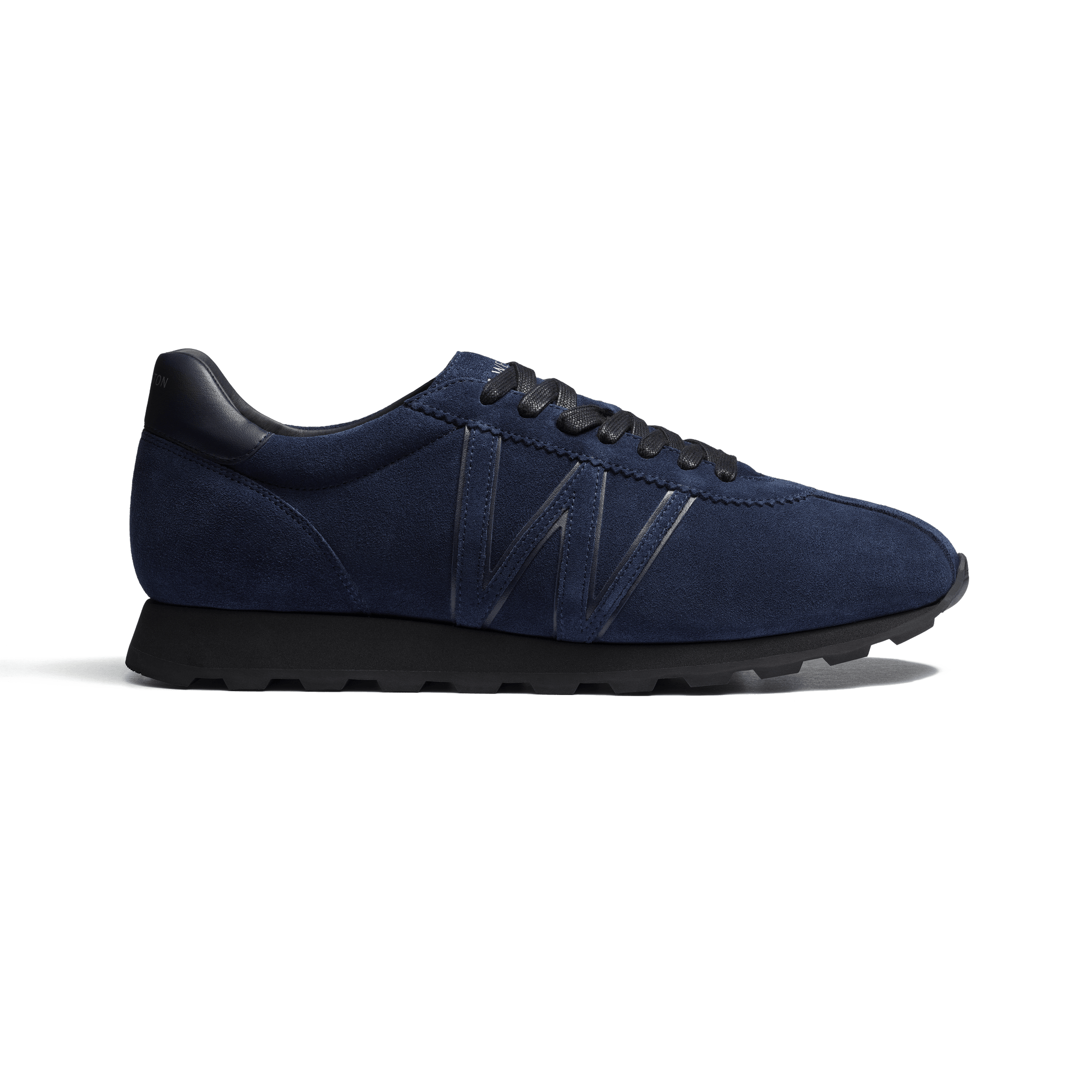Basket On My Way [Homme cuir veau velours marine & cuir veau sport marine]