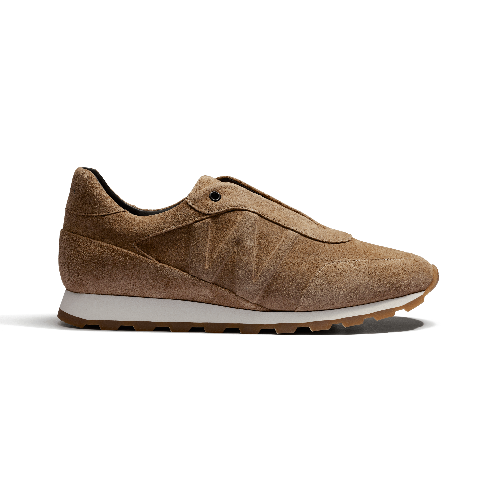 Basket On My Way Racing [cuir veau velours taupe]