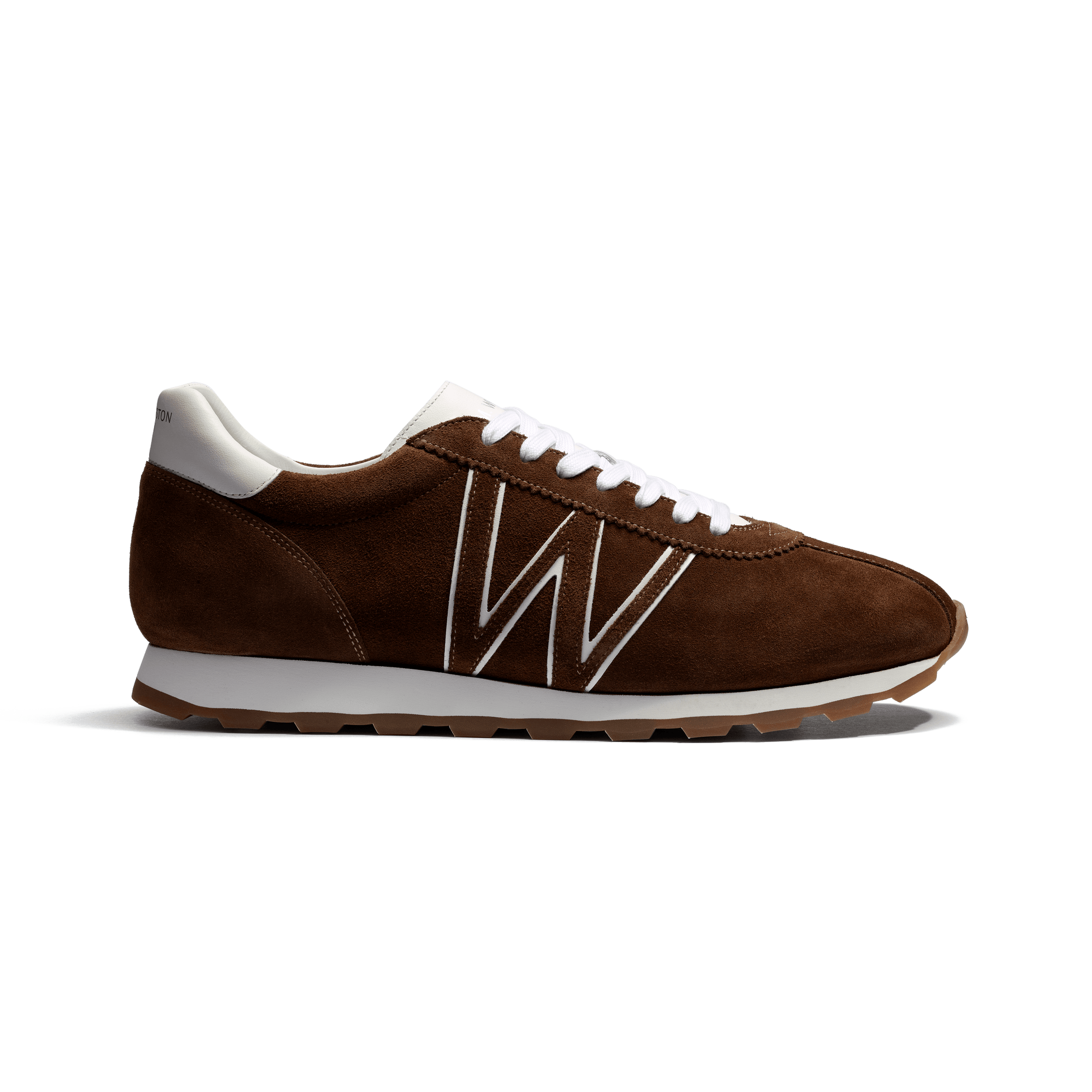 On My Way Sneaker [Chestnut Brown & white sport calfskin]