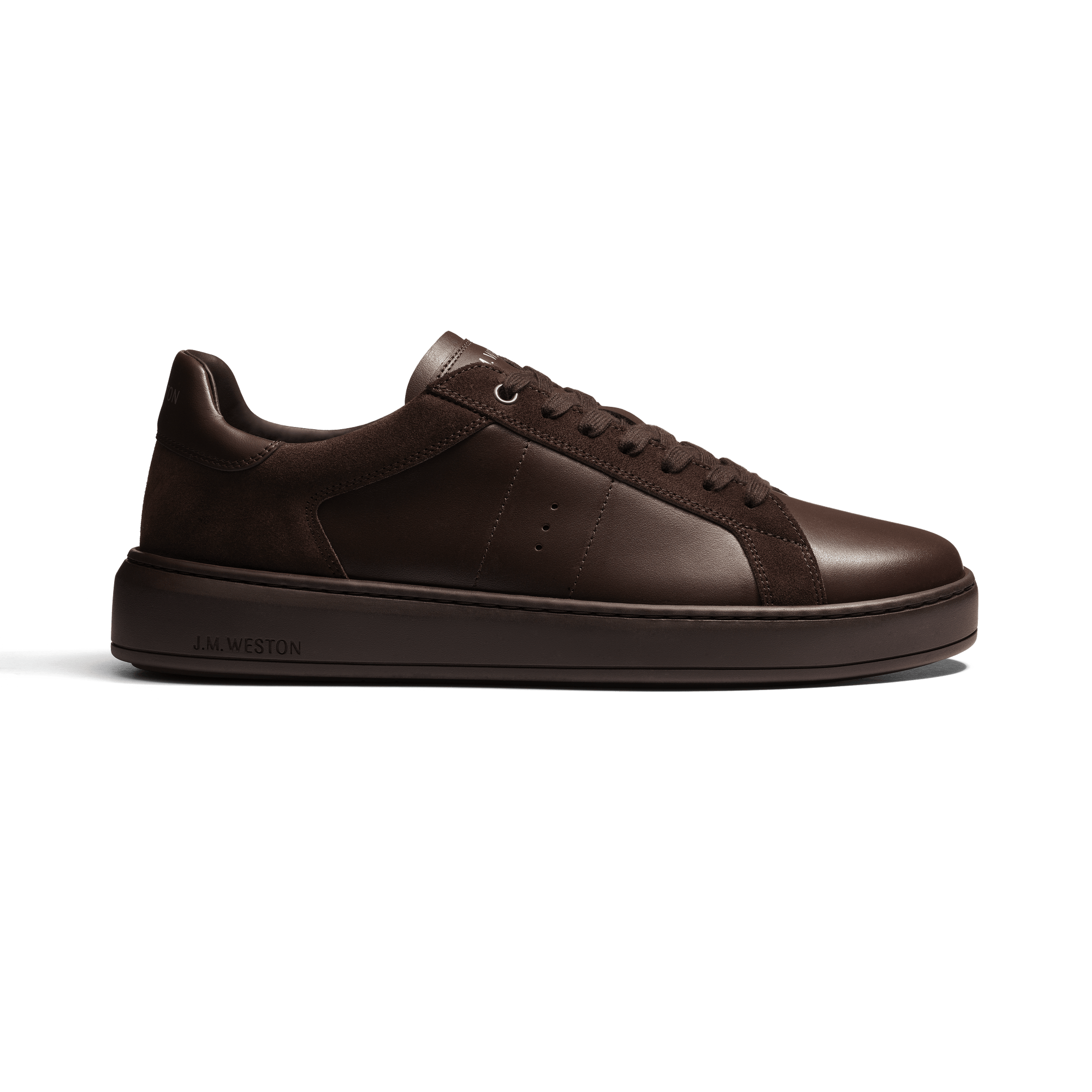 On Time Sneaker [Brown suede calfskin and brown sport calfskin]