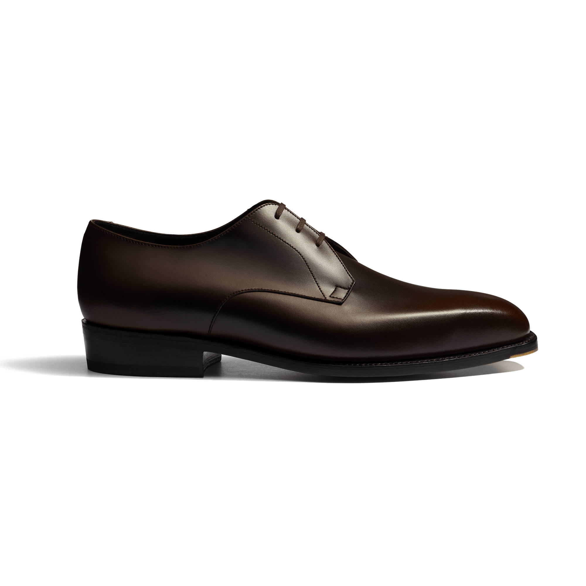 Derby trois Œillets Fusain [homme cuir veau lisse café]