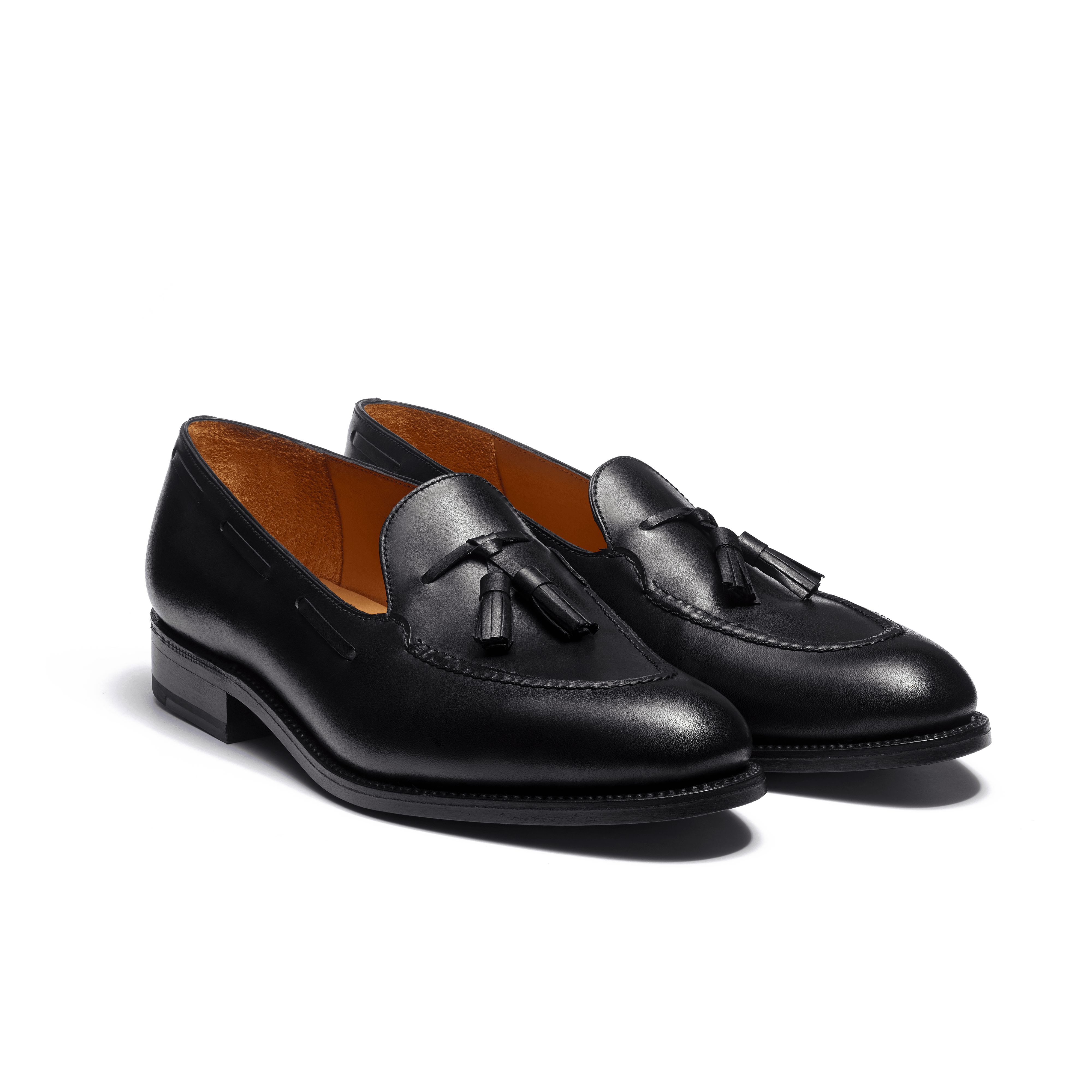 Mens black 2024 tassel dress shoes