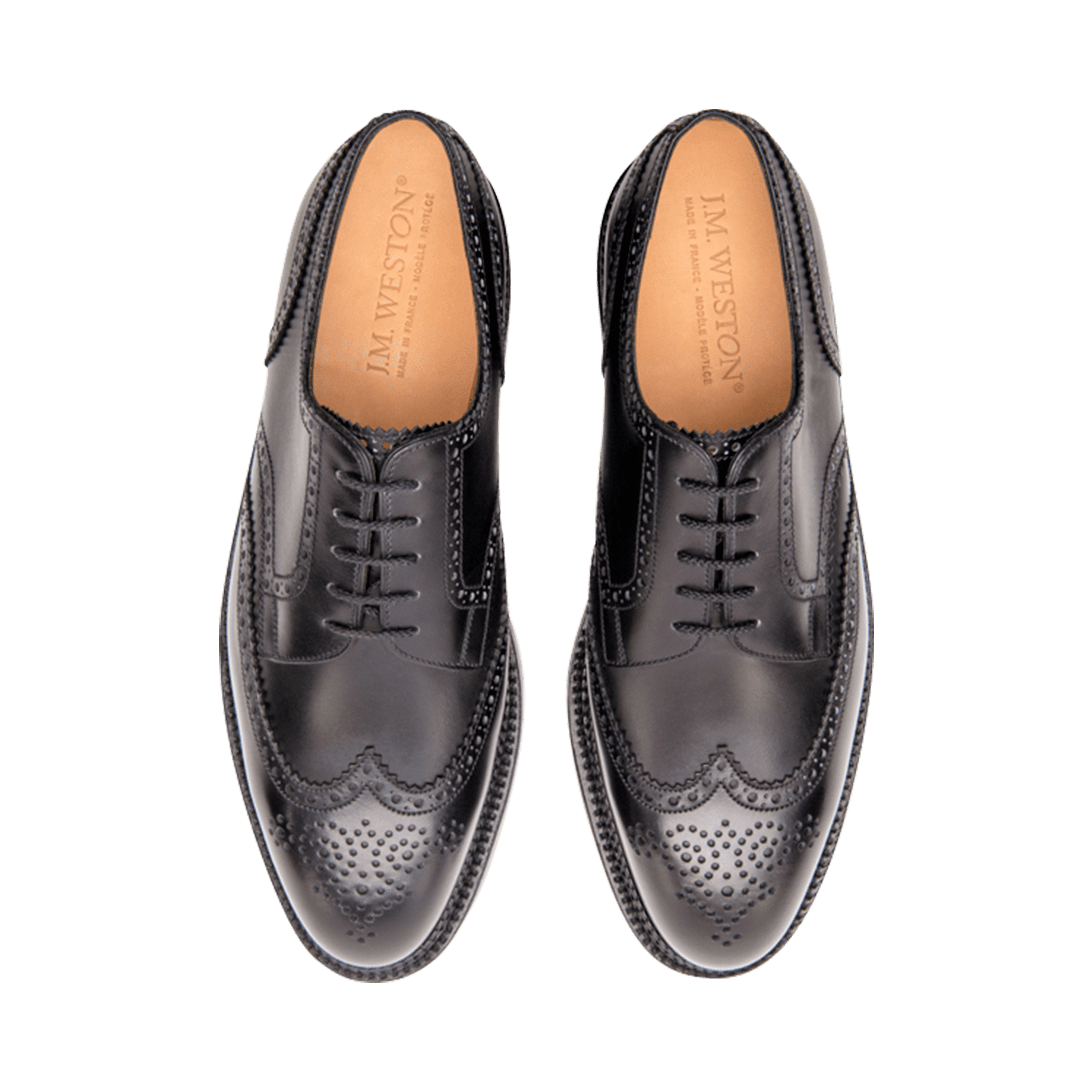 Derby triple semelle homme en cuir lisse noir J.M. Weston