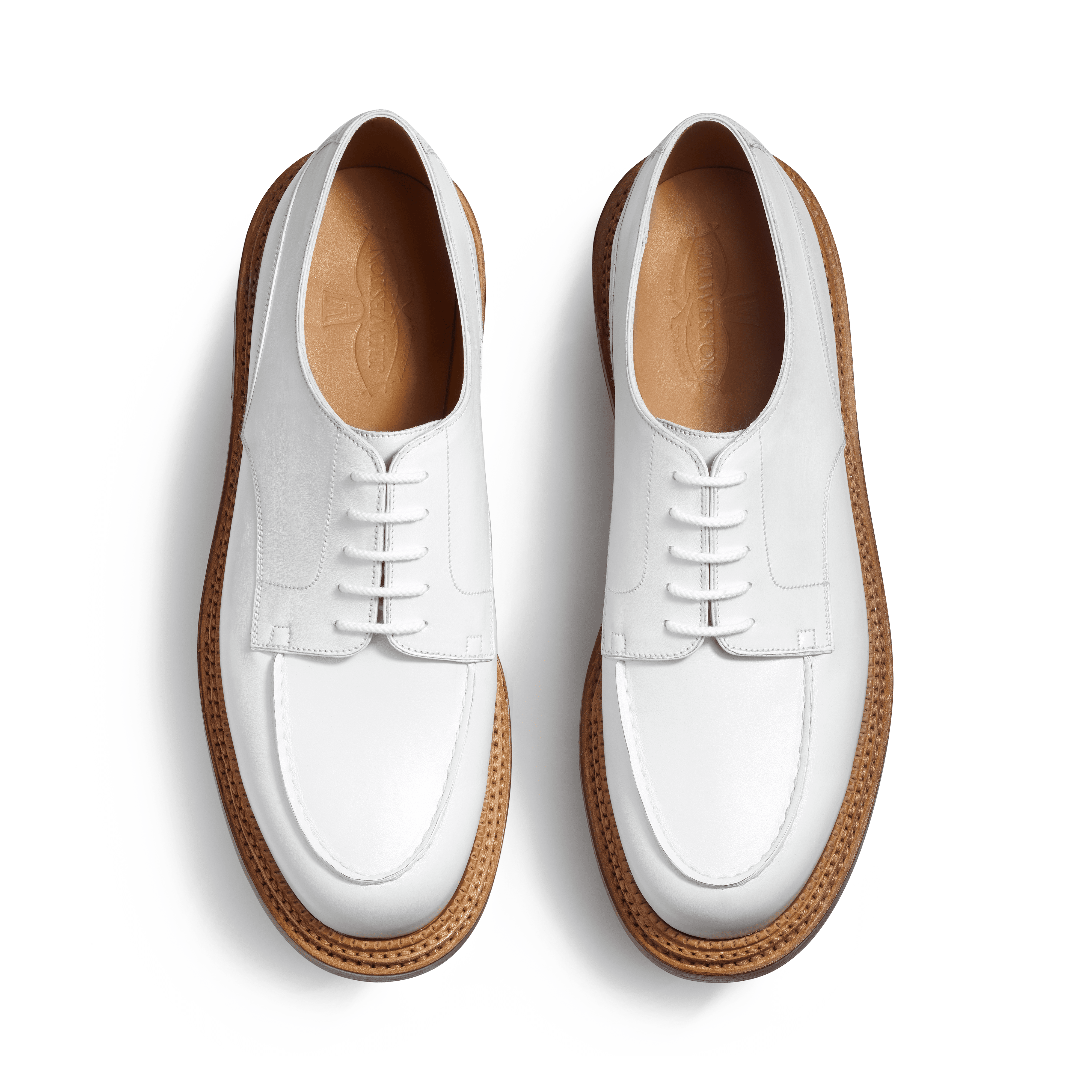 Men's White Leather Triple Sole Golf Derby | J.M. Weston Men's White Leather Triple Sole Golf Derby | J.M. Weston