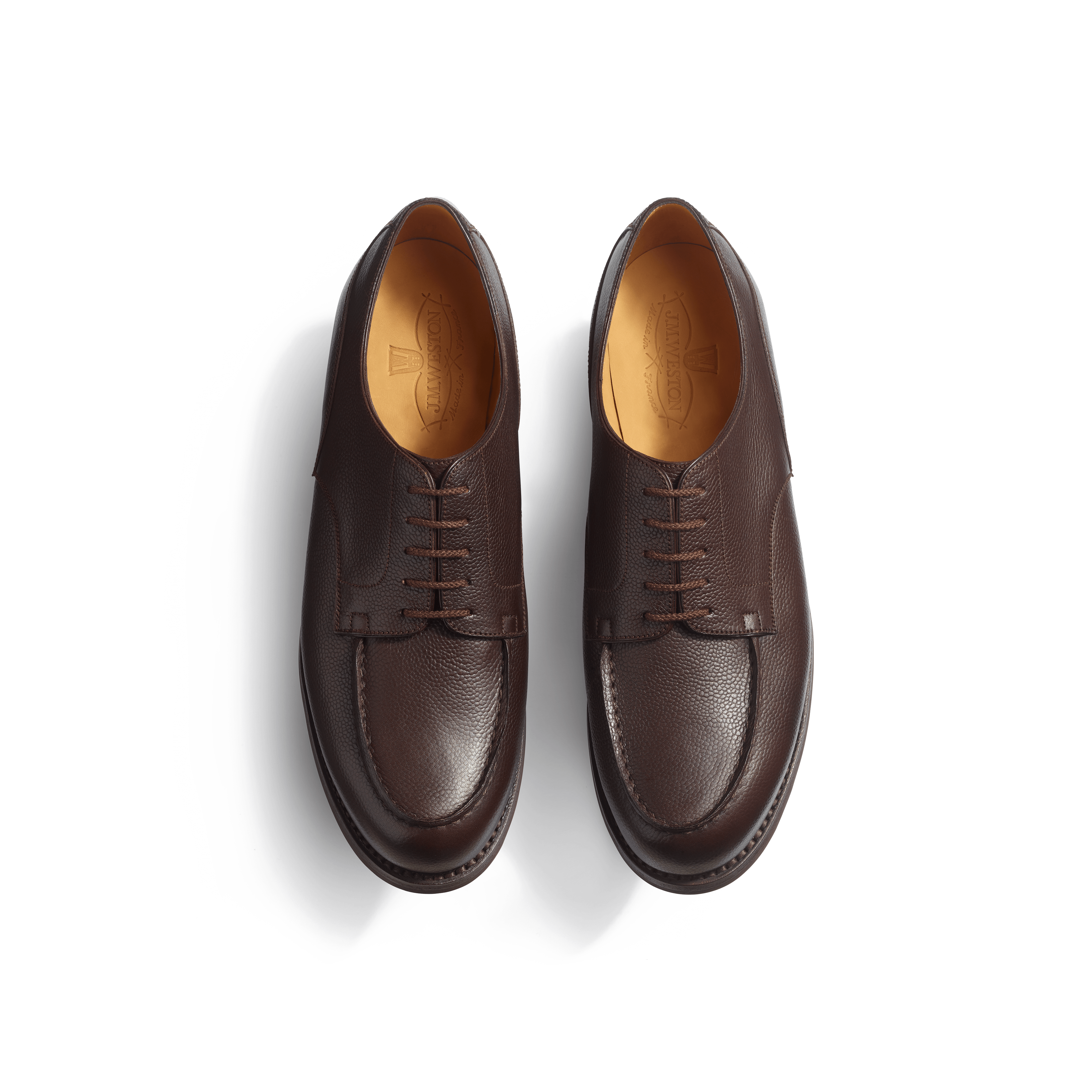 Men's Coffee Caviar Grain Calfskin Golf Derby | J.M. Weston Men's Coffee Caviar Grain Calfskin Golf Derby | J.M. Weston