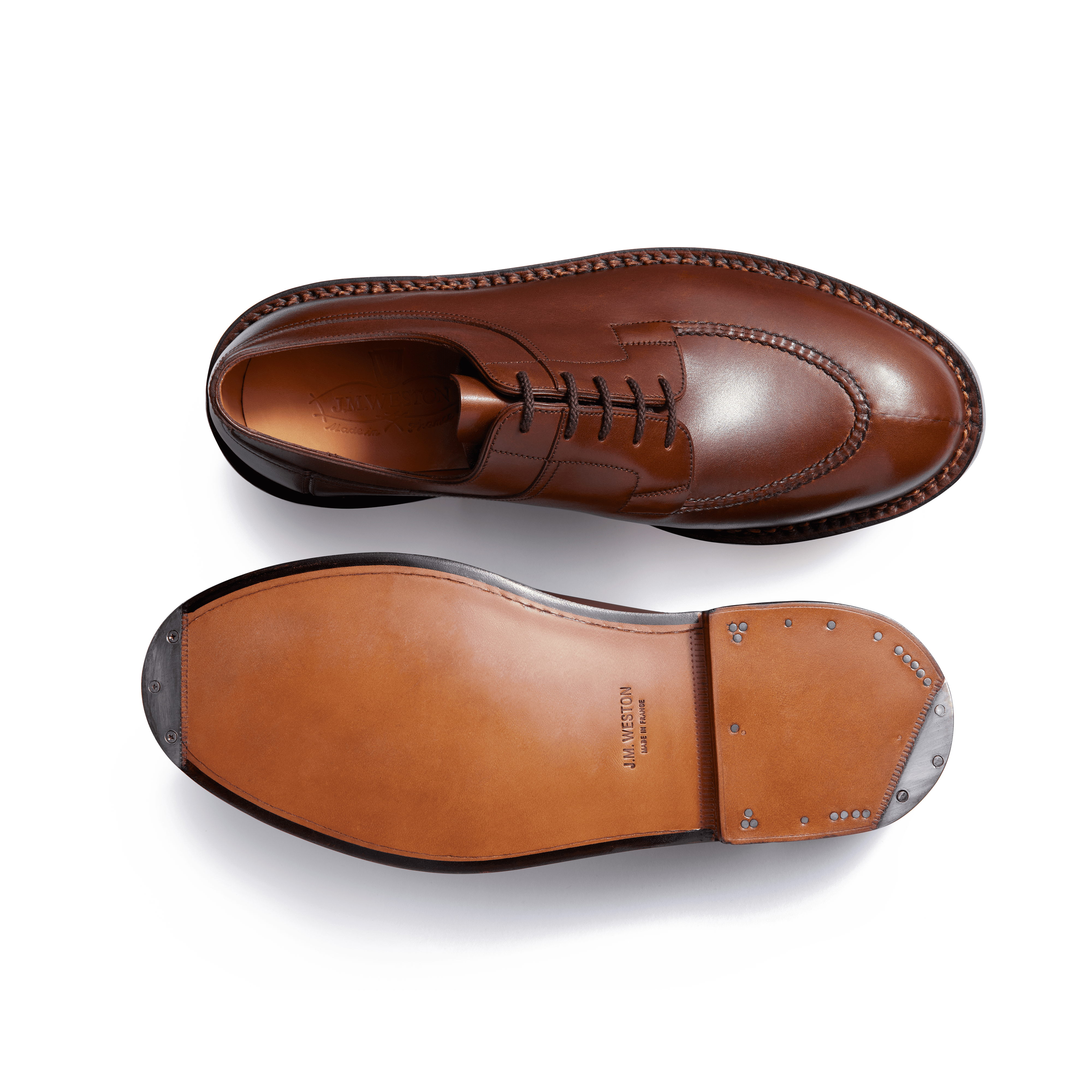 Men's Brown Leather Hunt Derby | J.M. Weston Men's Brown Leather Hunt Derby | J.M. Weston