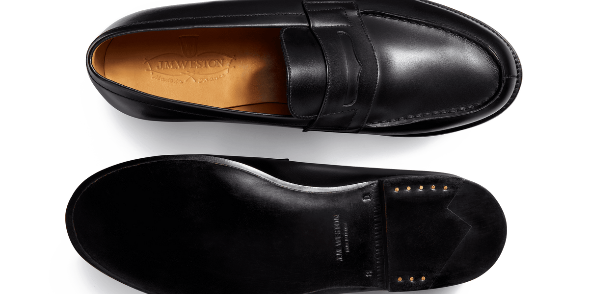 Men's Black Leather 180 Loafer – J.M. Weston