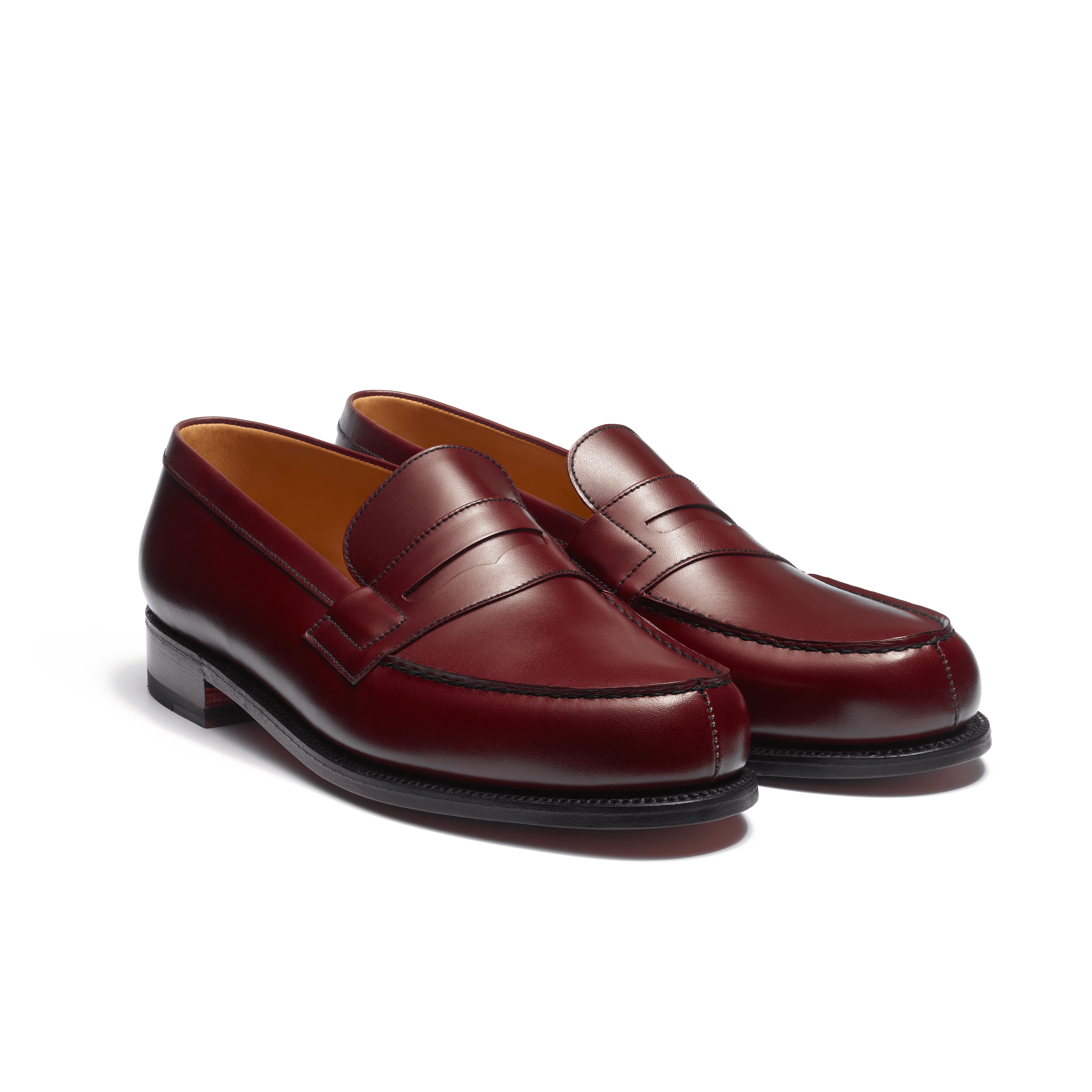 Mocassin 180 homme en cuir lisse bordeaux toucan J.M. Weston