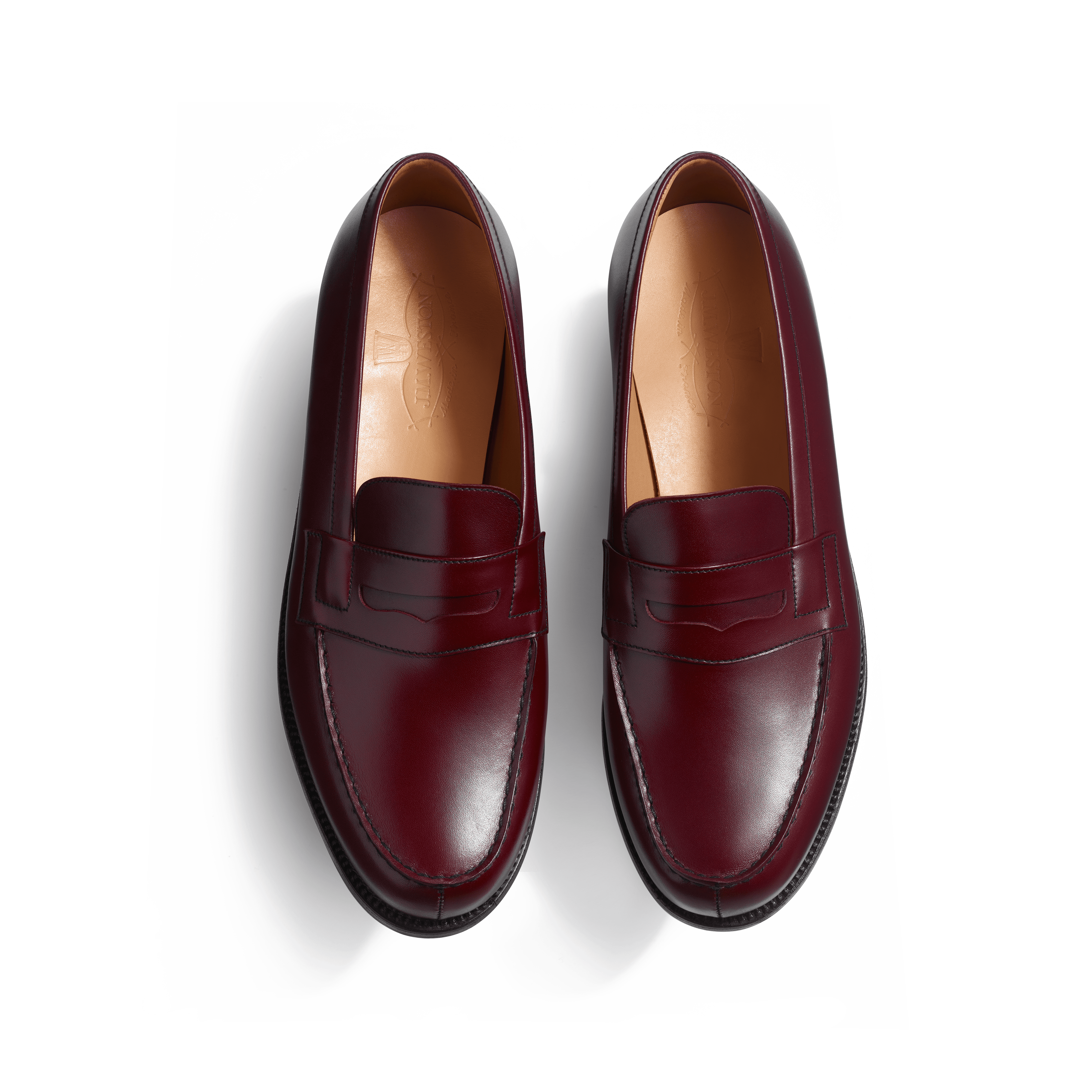 Mocassin 180 homme en cuir lisse bordeaux toucan J.M. Weston