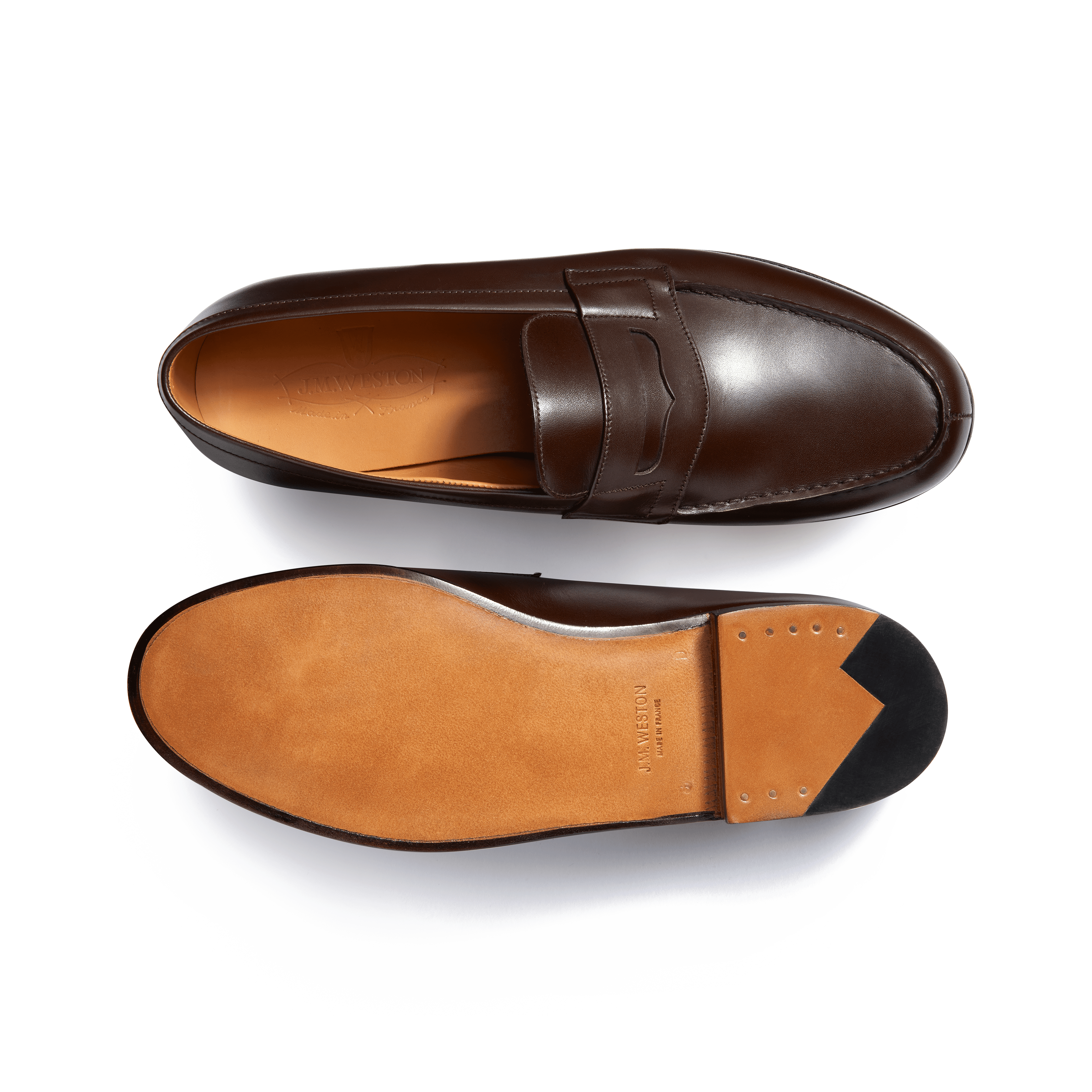 Men's Dark Brown Leather 180 Loafer – J.M. Weston