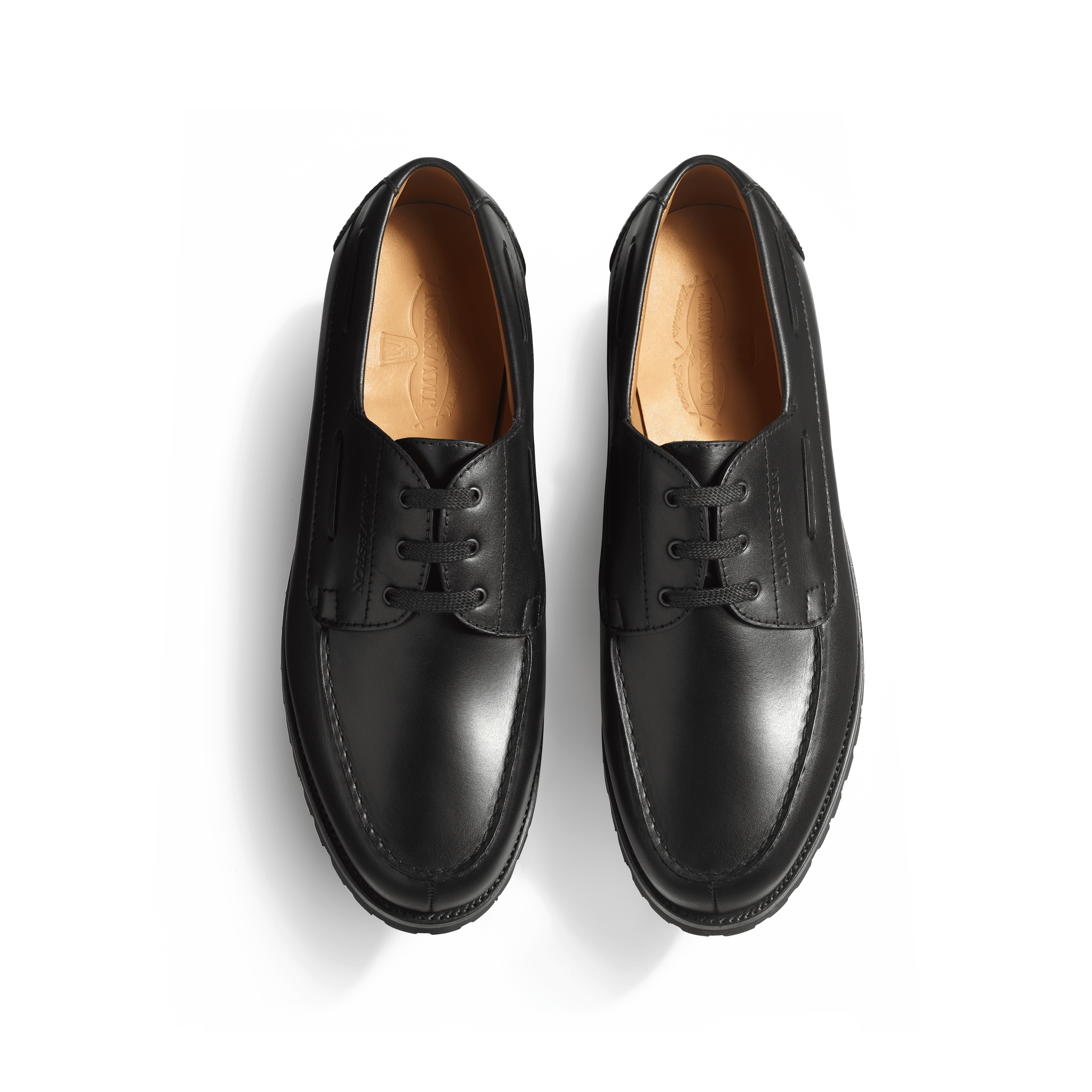 Men's Black Leather Deck Derby | J.M. Weston Men's Black Leather Deck Derby | J.M. Weston