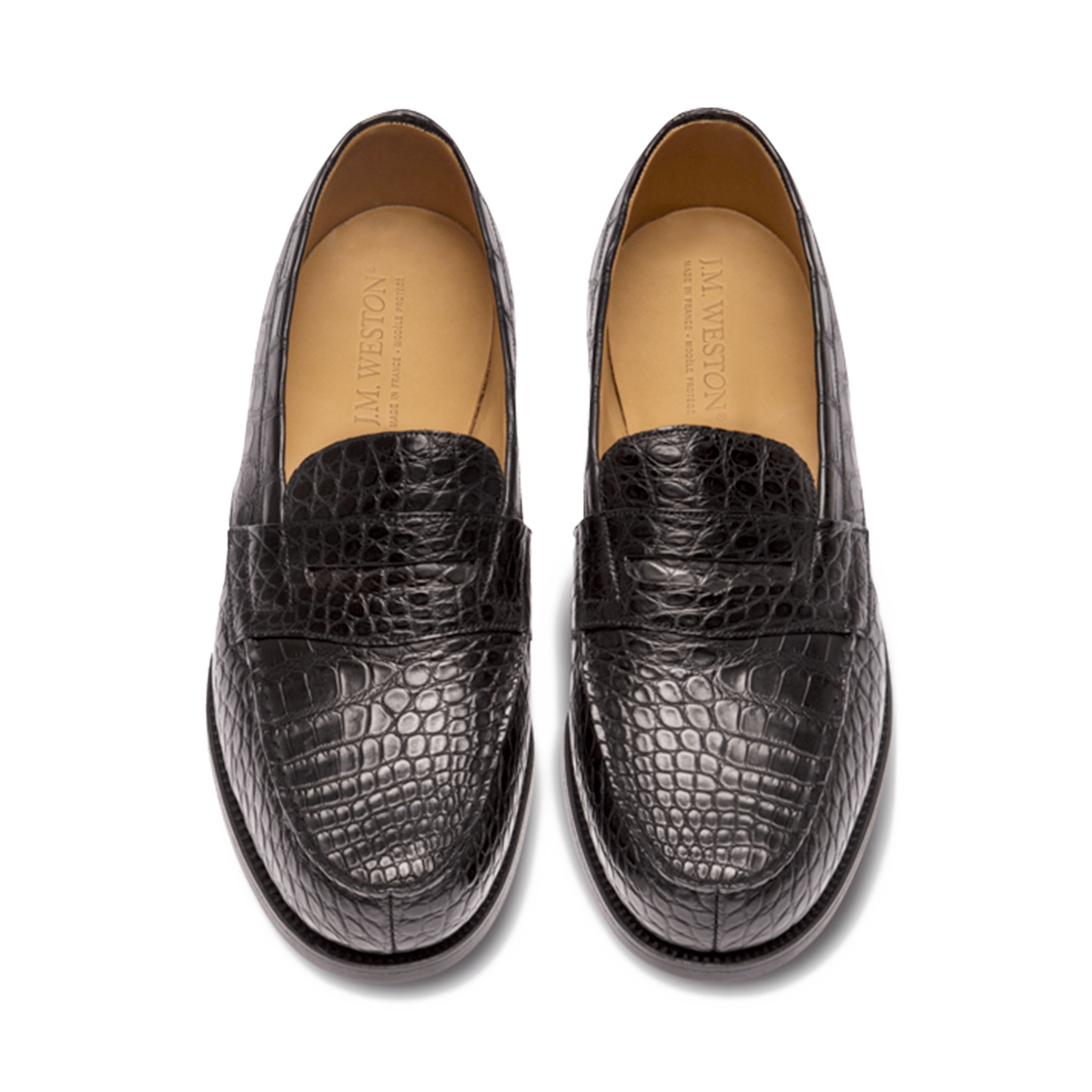 Men s Black Alligator Leather 180 Loafer J.M. Weston