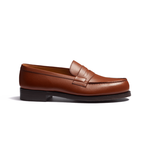 Men s Tan Caviar Grain Calfskin 180 Loafer J.M. Weston