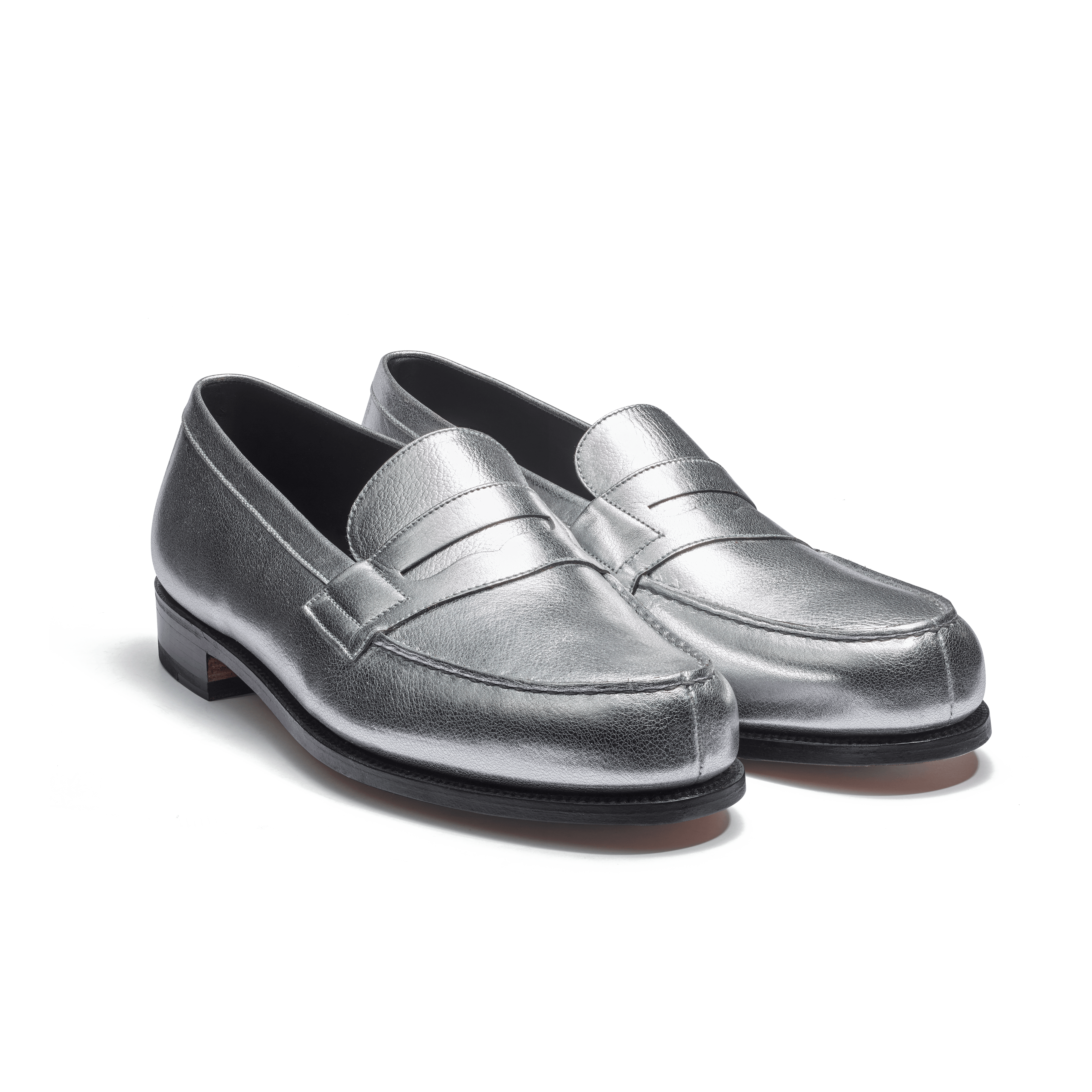 Men s Silver Leather 180 Loafer J.M. Weston