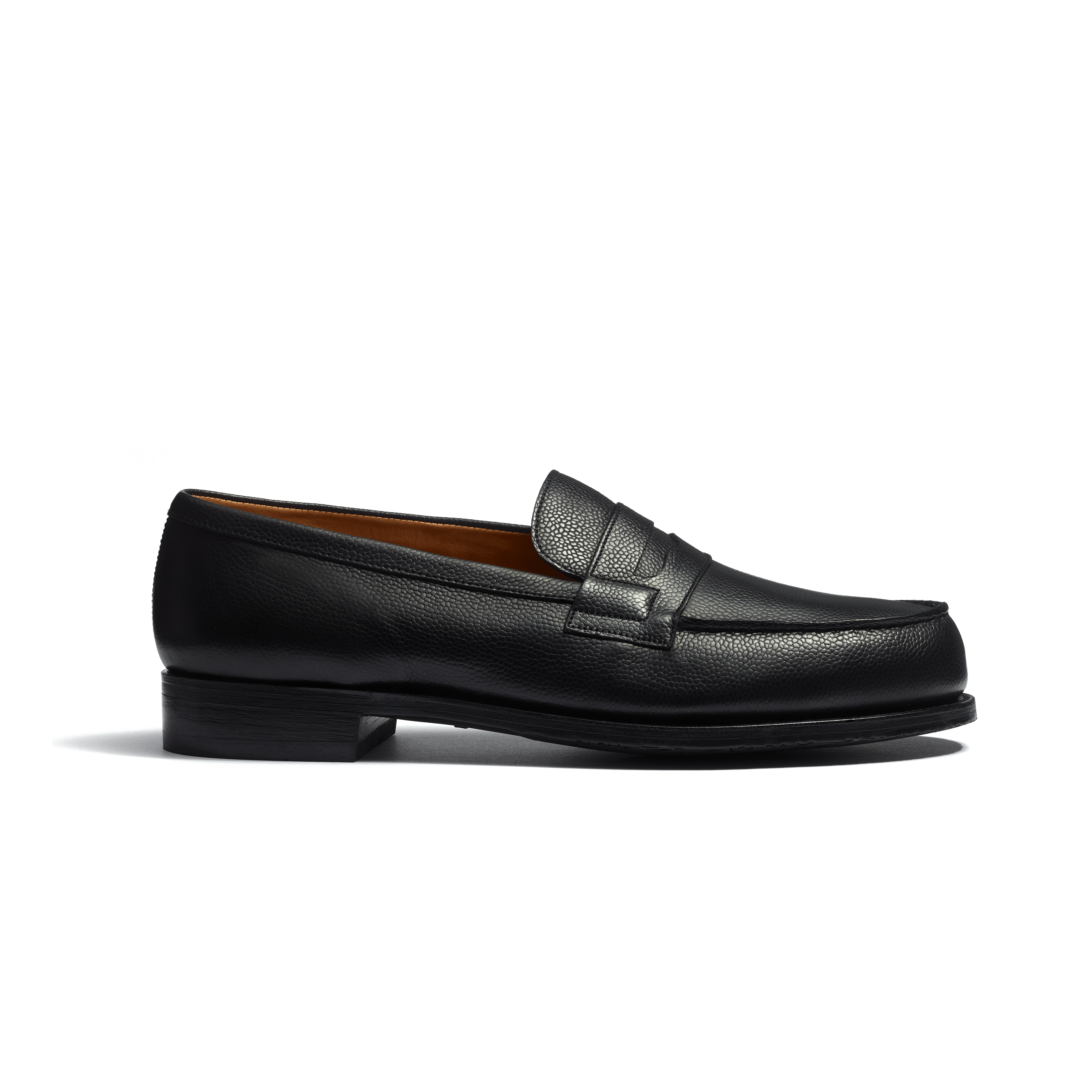 Mocassin 180 homme en cuir veau grain caviar noir J.M. Weston
