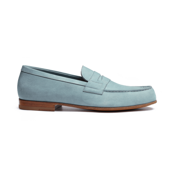 Men's Light Blue Nubuck Le Moc' Weston Loafer – J.M. Weston