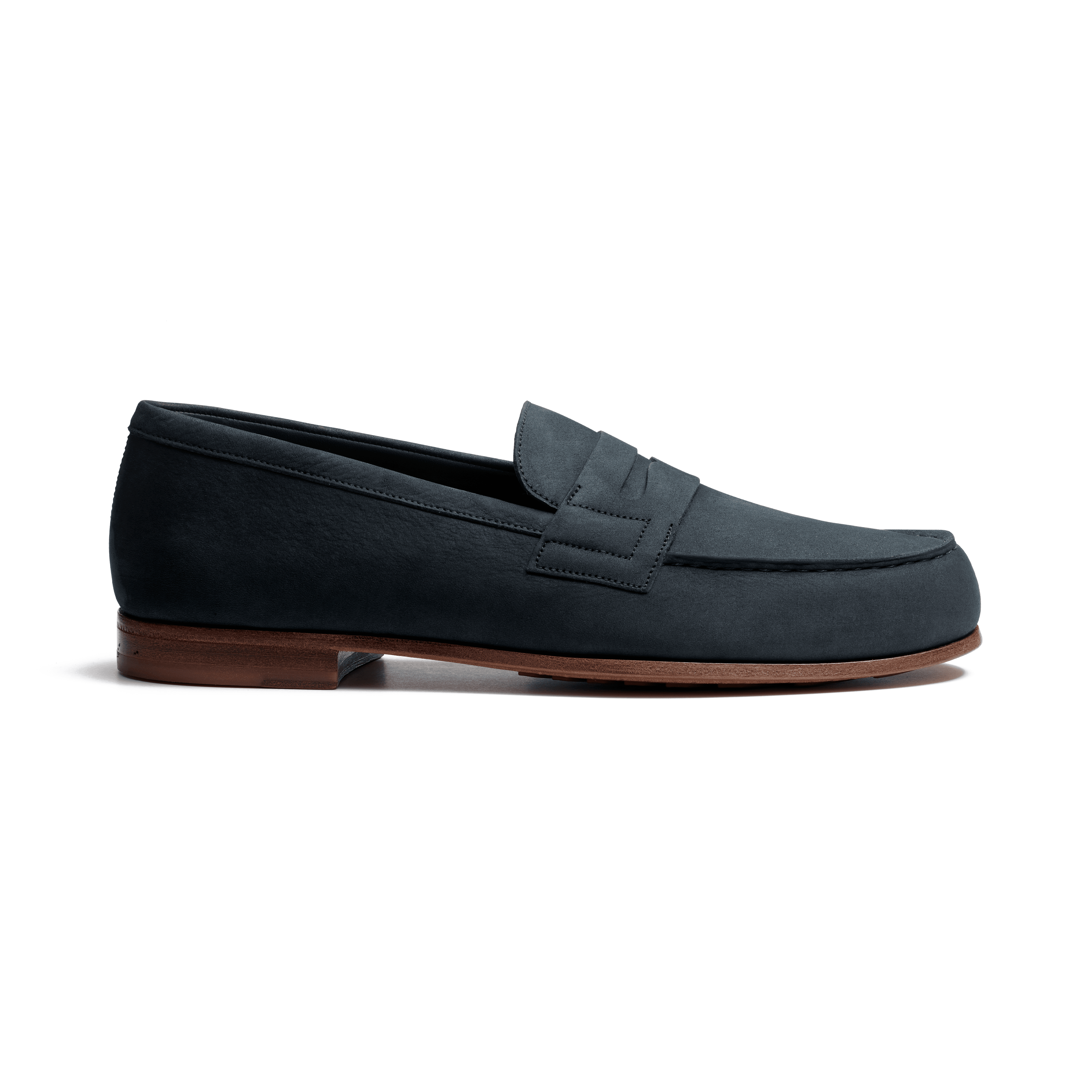 Men's Navy Blue Suede Le Moc' Weston Loafer | J.M. Weston Men's Navy Blue Suede Le Moc' Weston Loafer | J.M. Weston