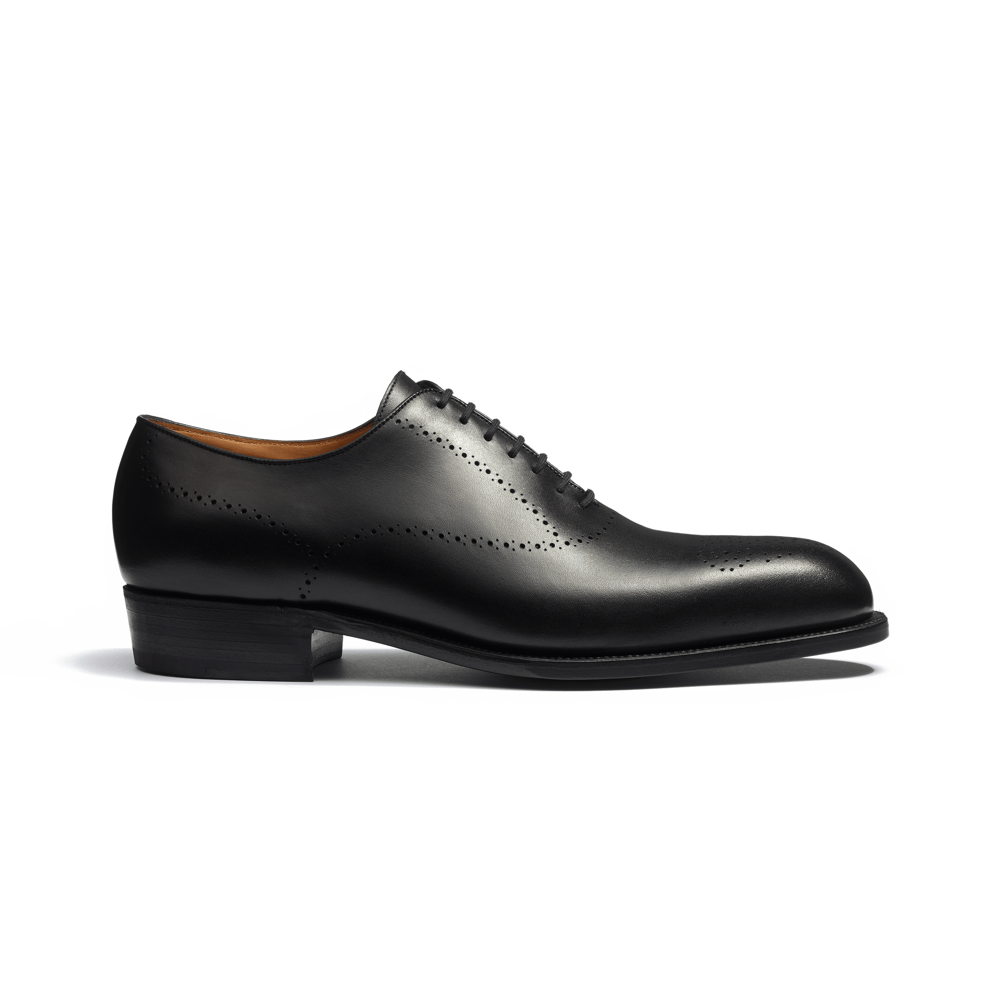 Richelieu Savile perforé [Homme cuir veau box noir]