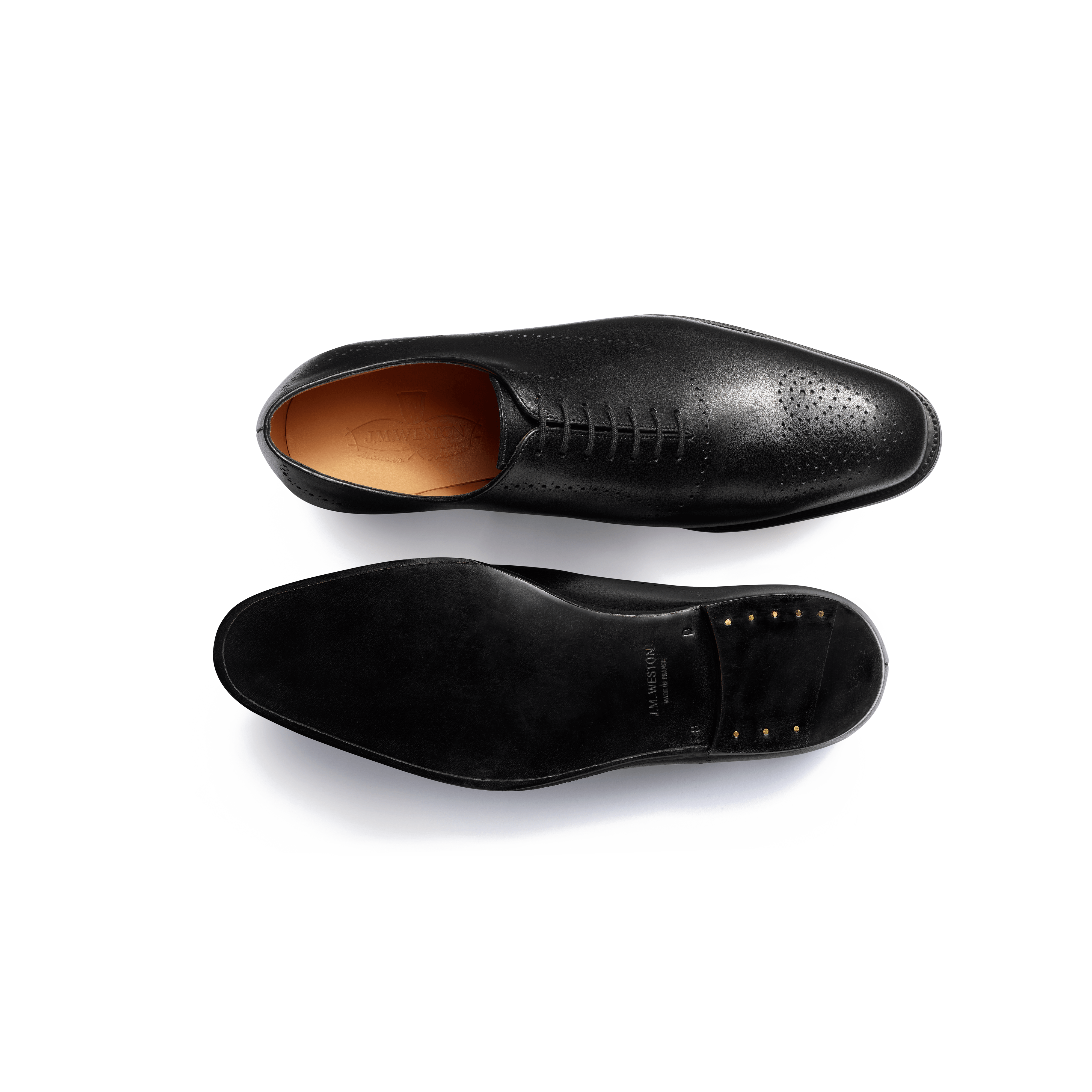 Men's Perforated Savile Oxford Black Leather | J.M. Weston Men's Perforated Savile Oxford Black Leather | J.M. Weston