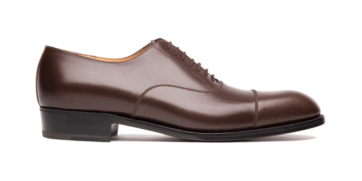Men's Savile Cap Toe Oxford Brown Leather – J.M. Weston