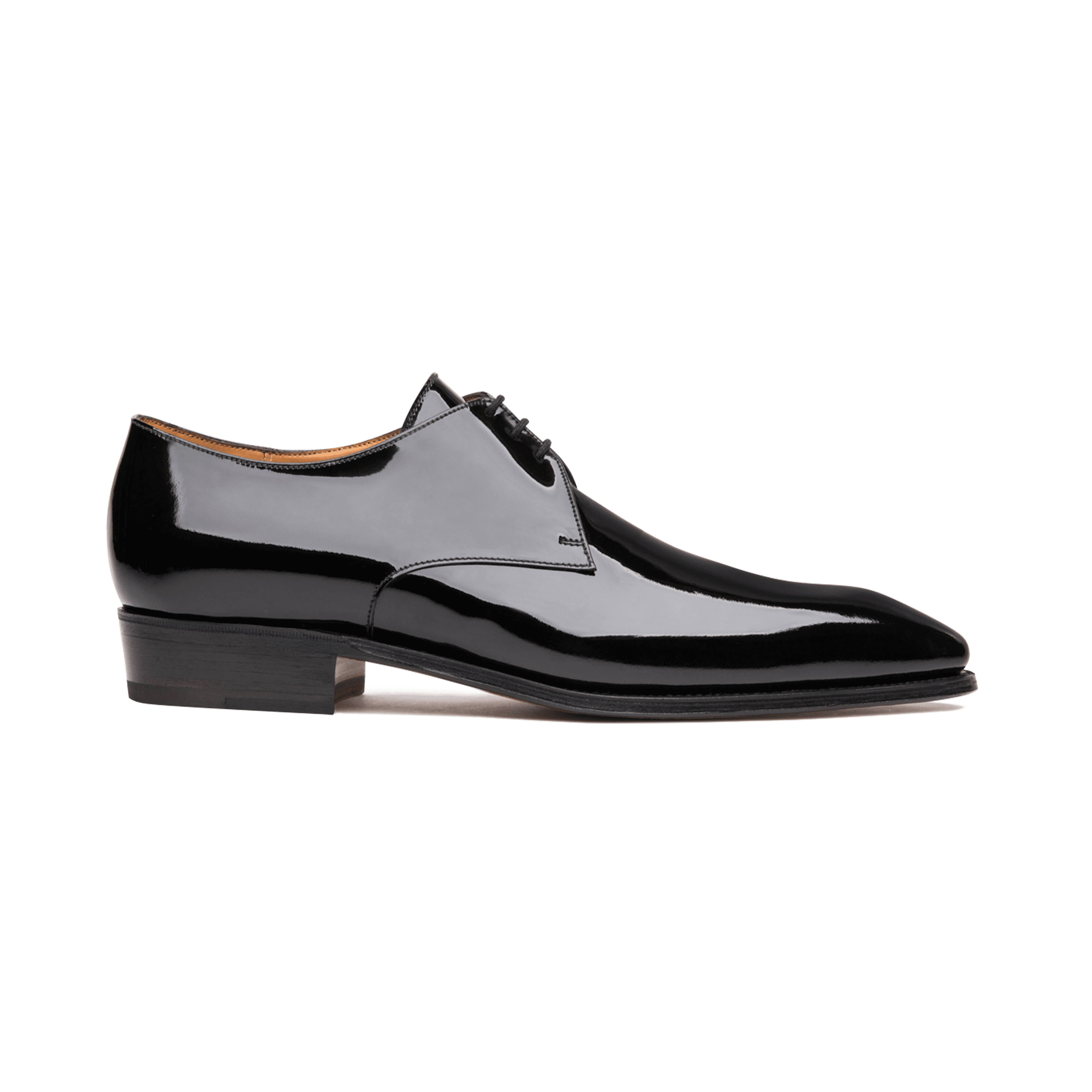 Derby homme en cuir vernis noir J.M. Weston