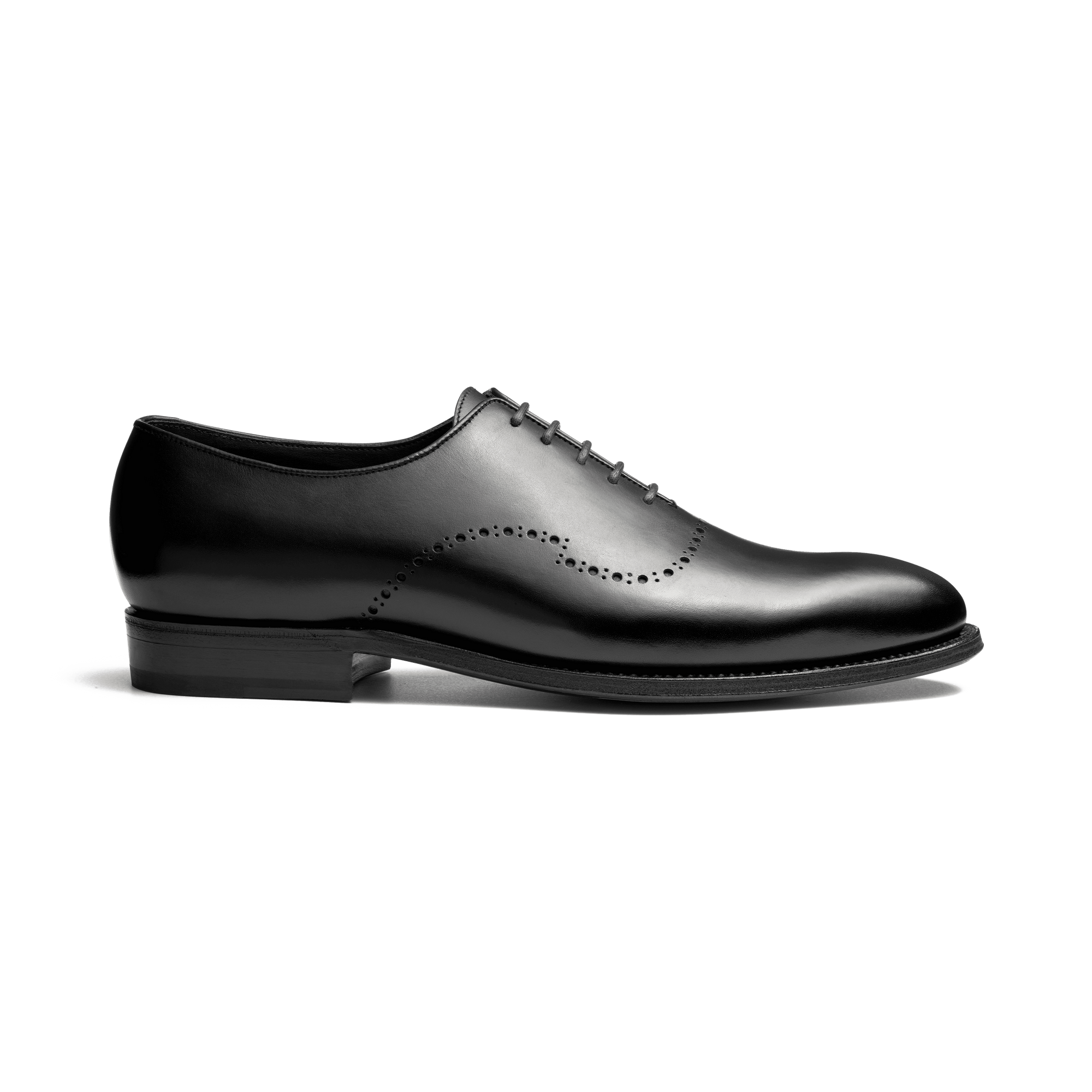 Richelieu One cut perforé Rémi [Homme cuir lisse noir]